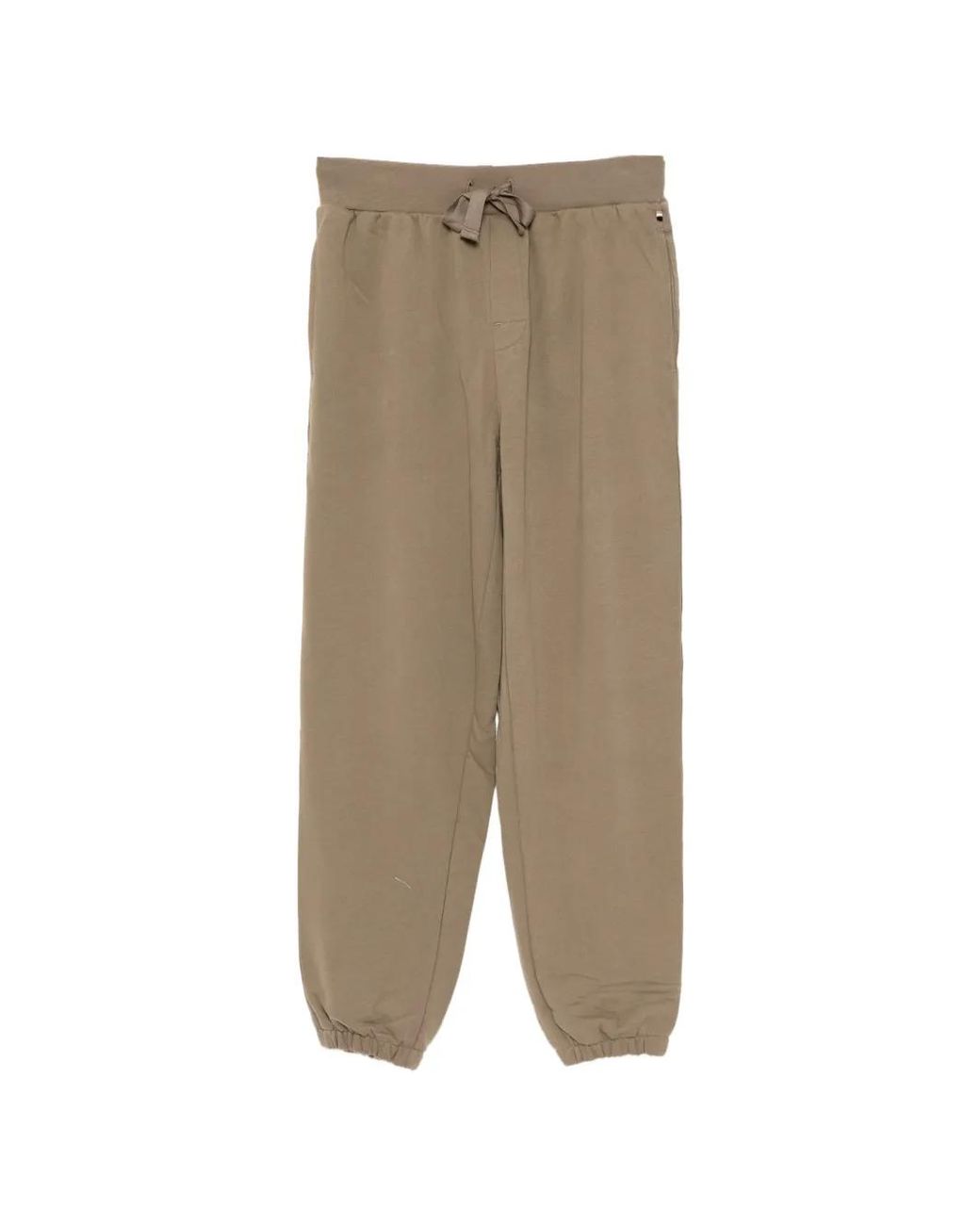 Boss Natural Embroidered-Logo Tracksuit Bottoms for men