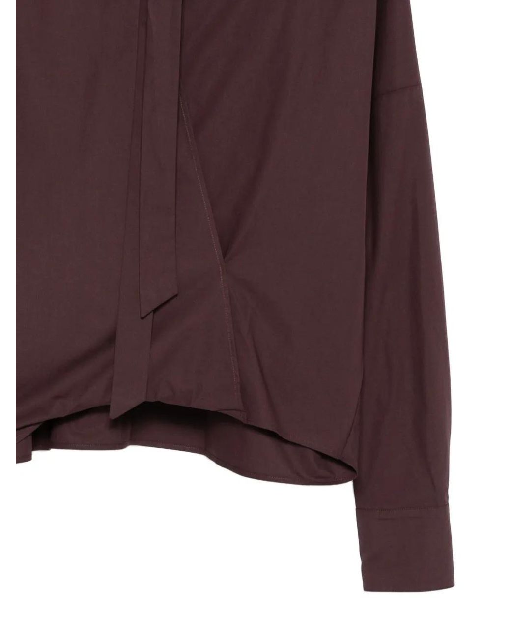 Alysi Purple Wrap-Effect Blouse