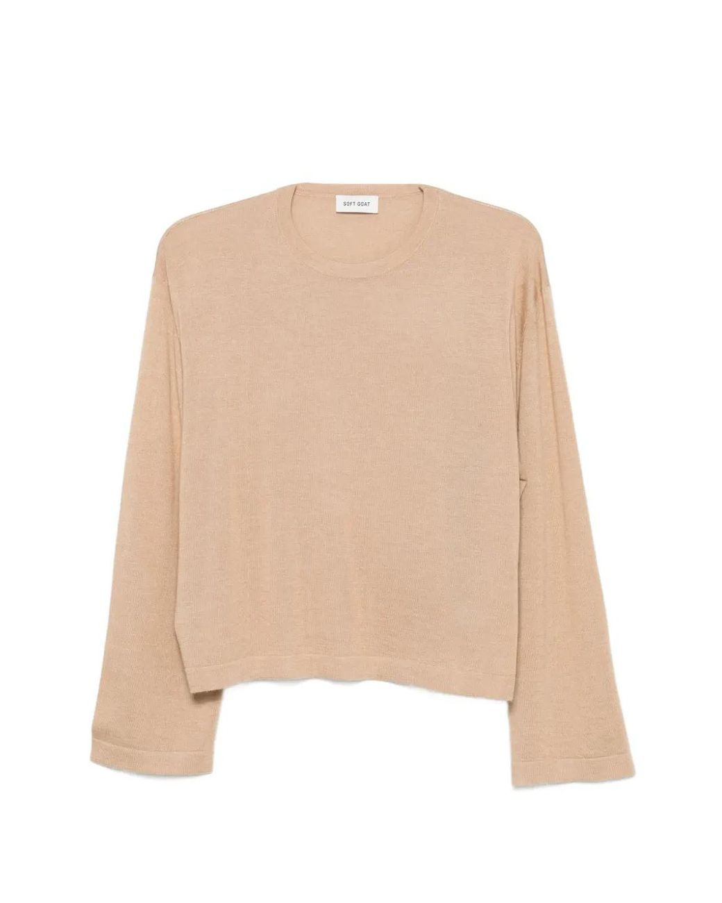 Soft Goat Natural Crew-Neck Sweater