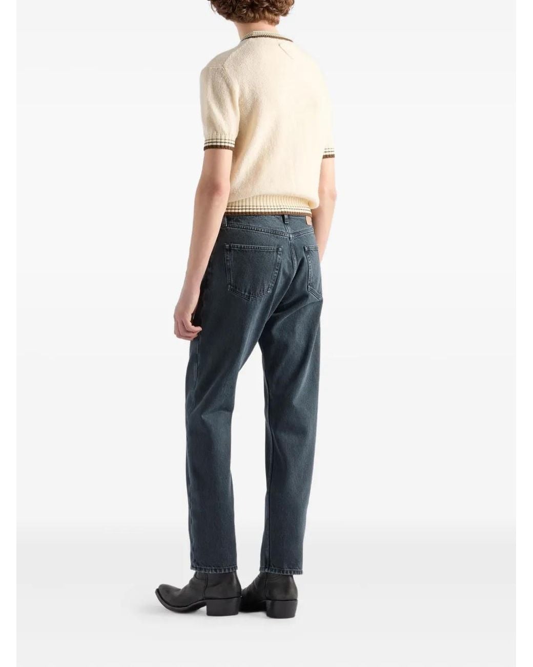 Prada Blue Over-Dyed Jeans for men