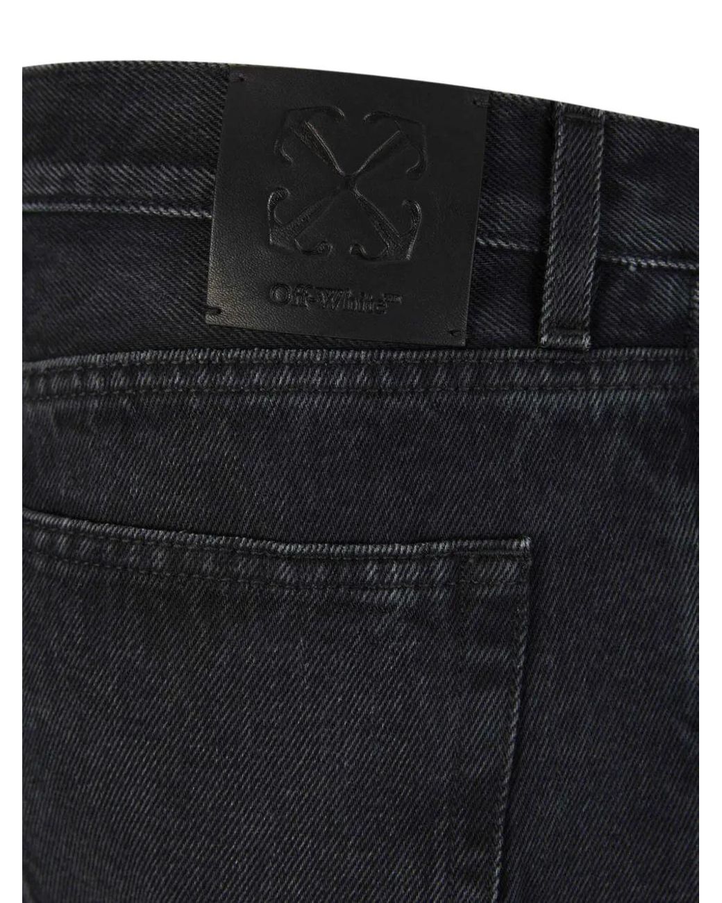 Off-White c/o Virgil Abloh Black Off- Tapered Denim Jeans for men