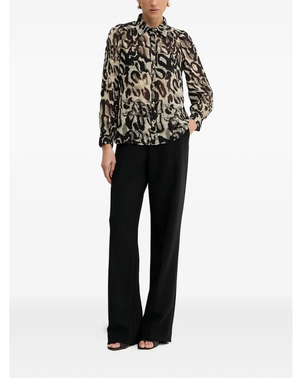 Morgan Black Patterned Blouse