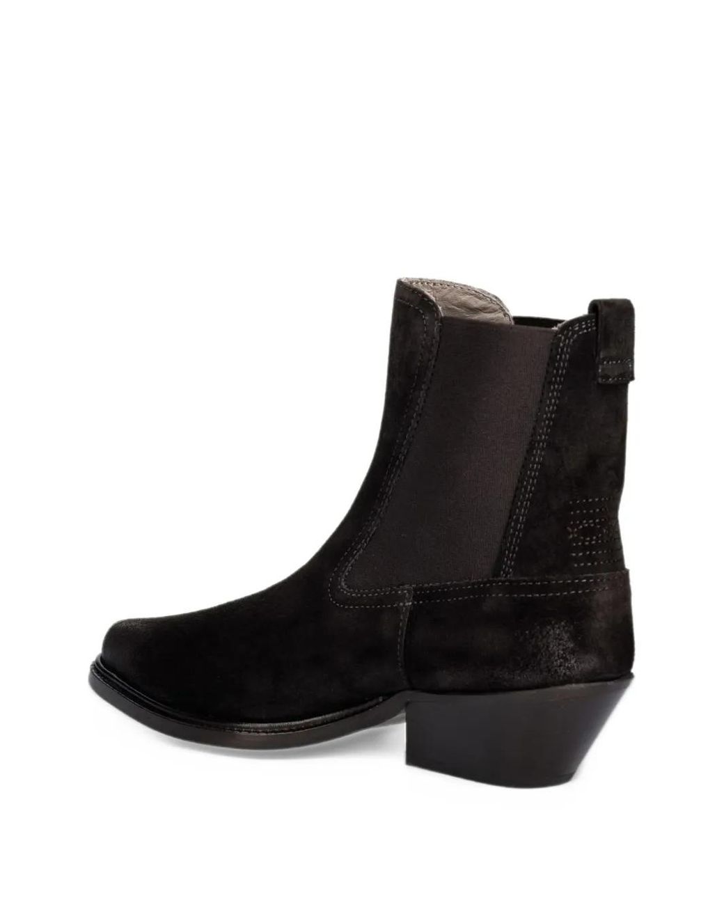 AllSaints Black Carter Suede Chelsea Boots