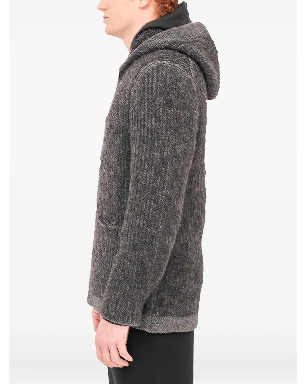Sudadera Con Capucha Y Botones Label Under Construction de hombre de color Gray