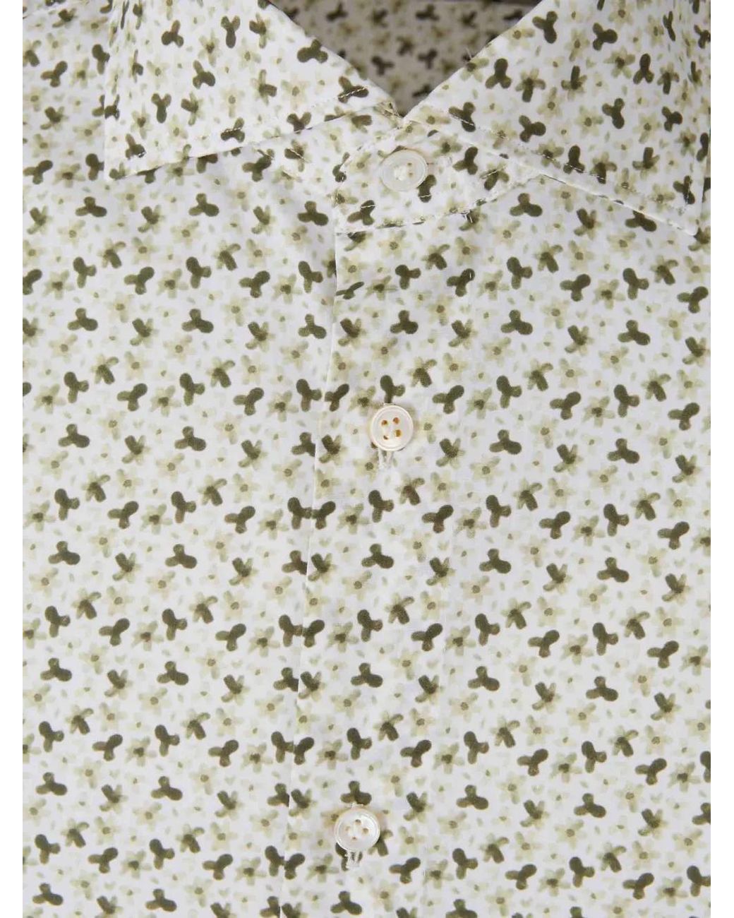 Vincenzo Di Ruggiero Gray Floral-Print Long-Sleeve Shirt for men