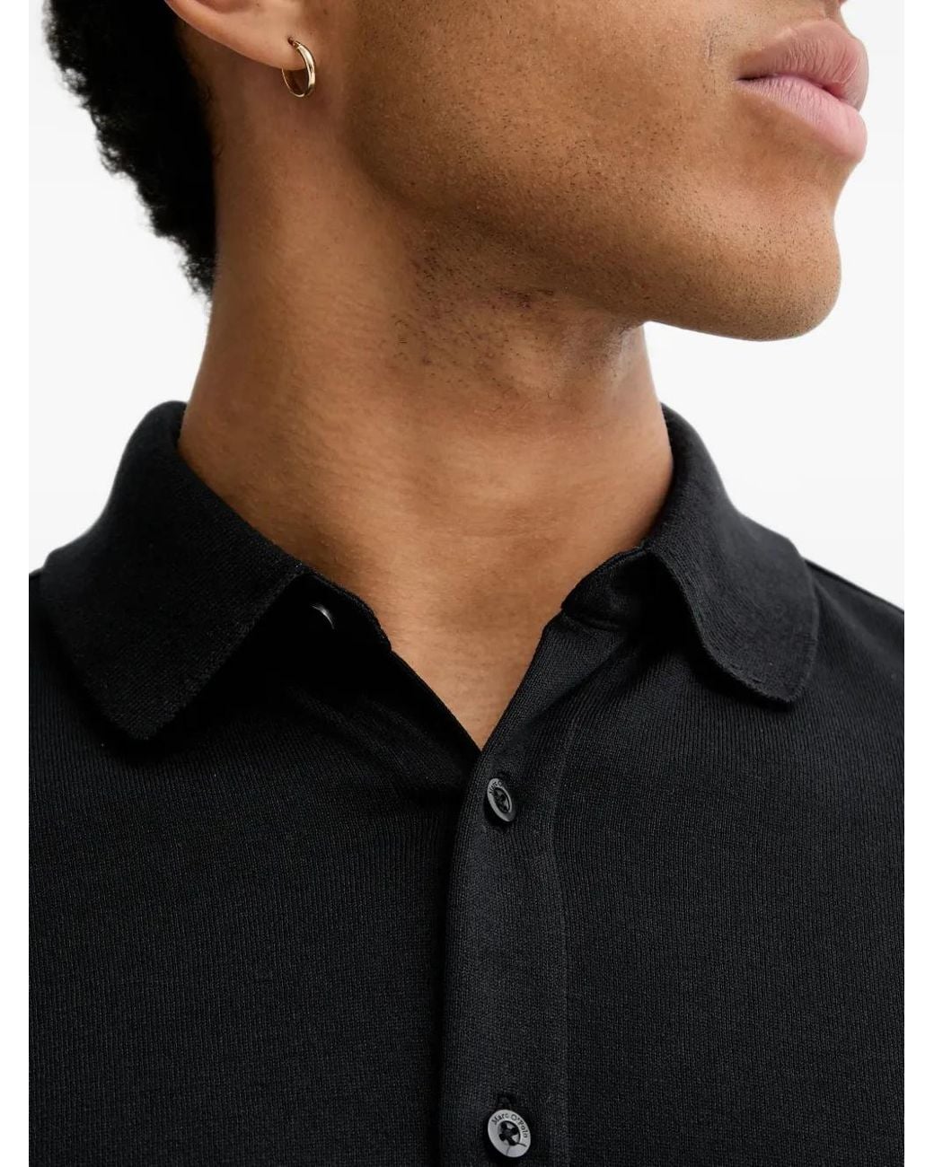 Marc O' Polo Black Buttoned Long-Sleeve Shirt for men