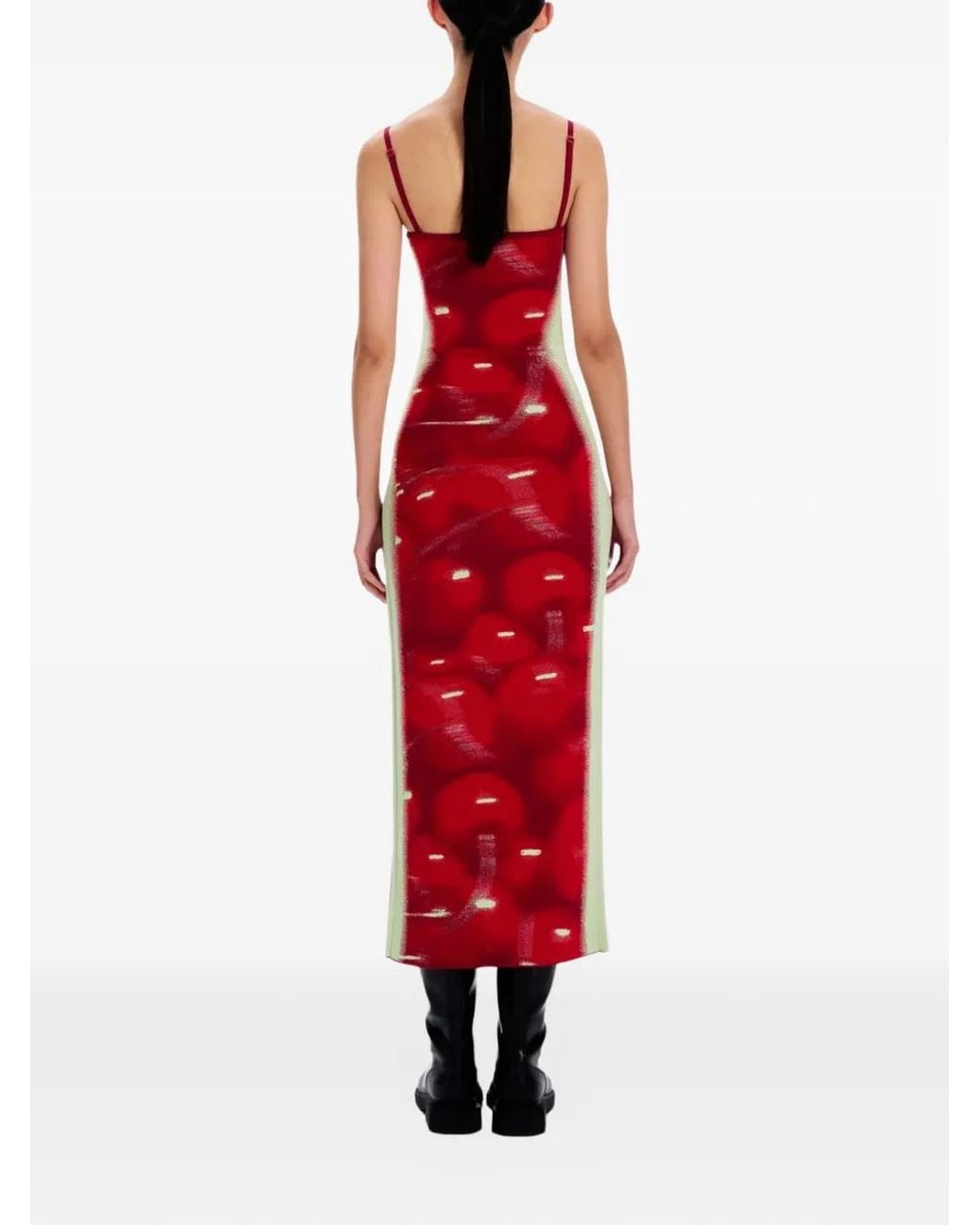 Ph5 Red Sleeveless Midi Dress