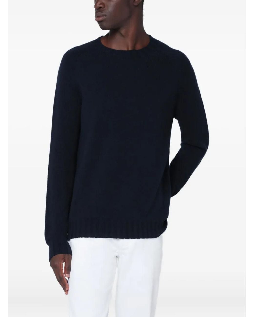 Tagliatore Blue Crew Neck Knitwear for men