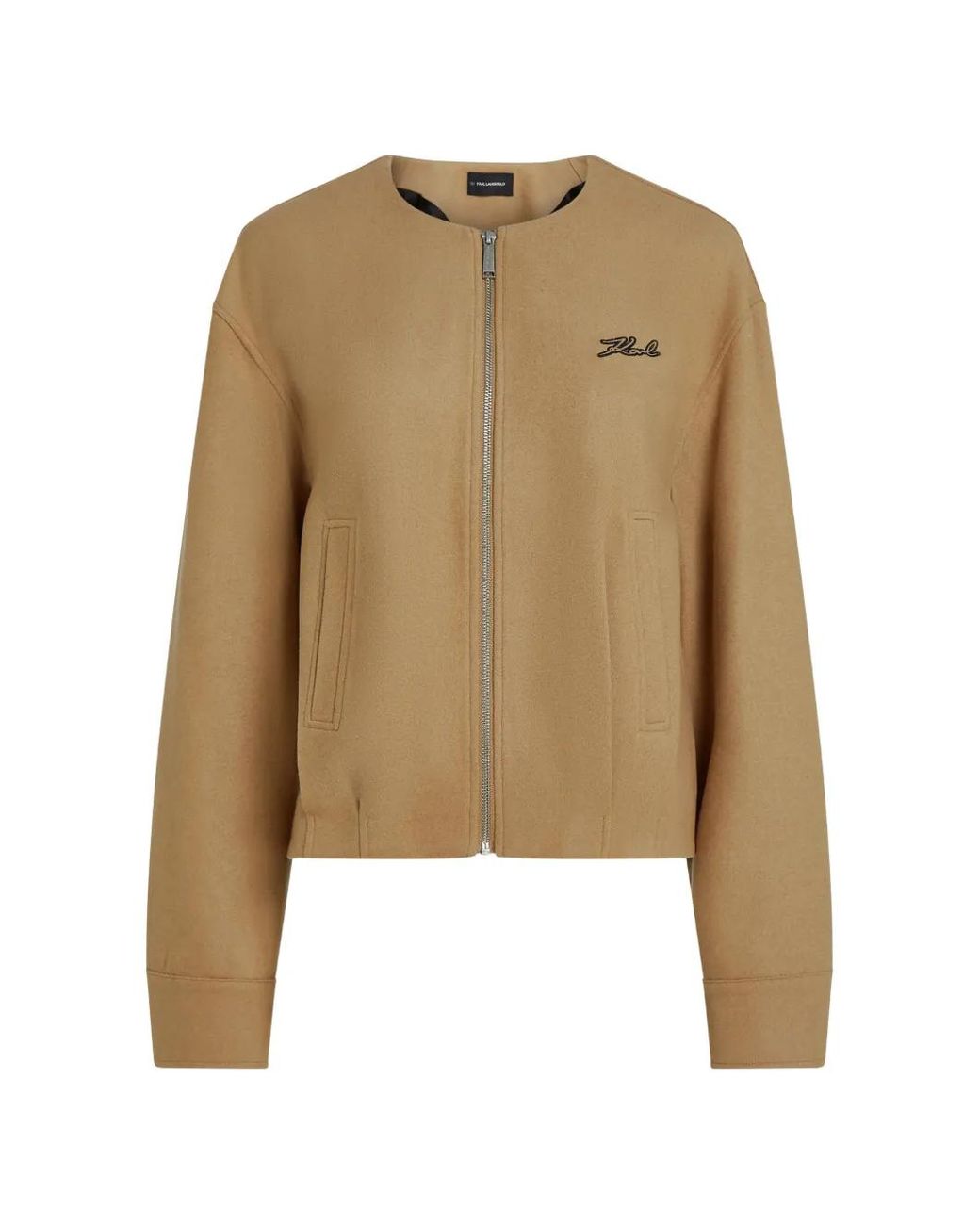 Karl Lagerfeld Natural Après Ski Club Bomber Jacket