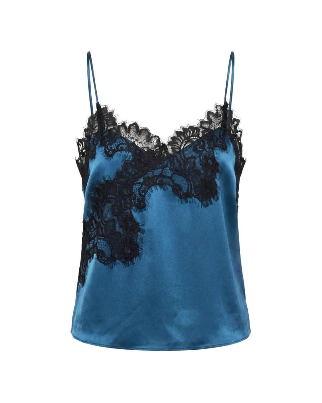Cinq À Sept Blue Sael Lace-Trim Camisole Top