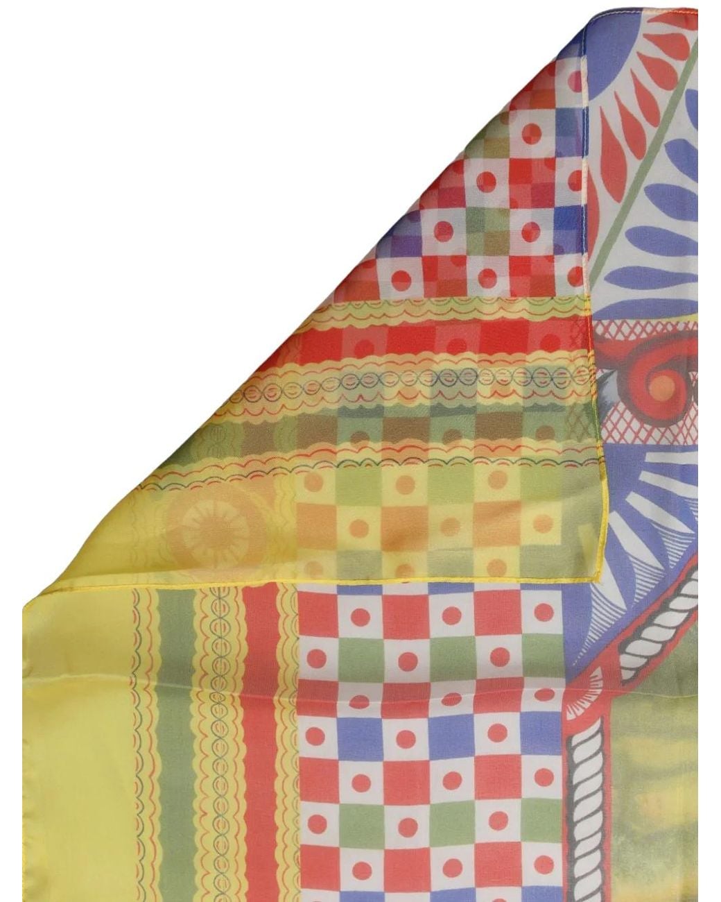 Dolce & Gabbana Gray Carretto Foulard Scarf