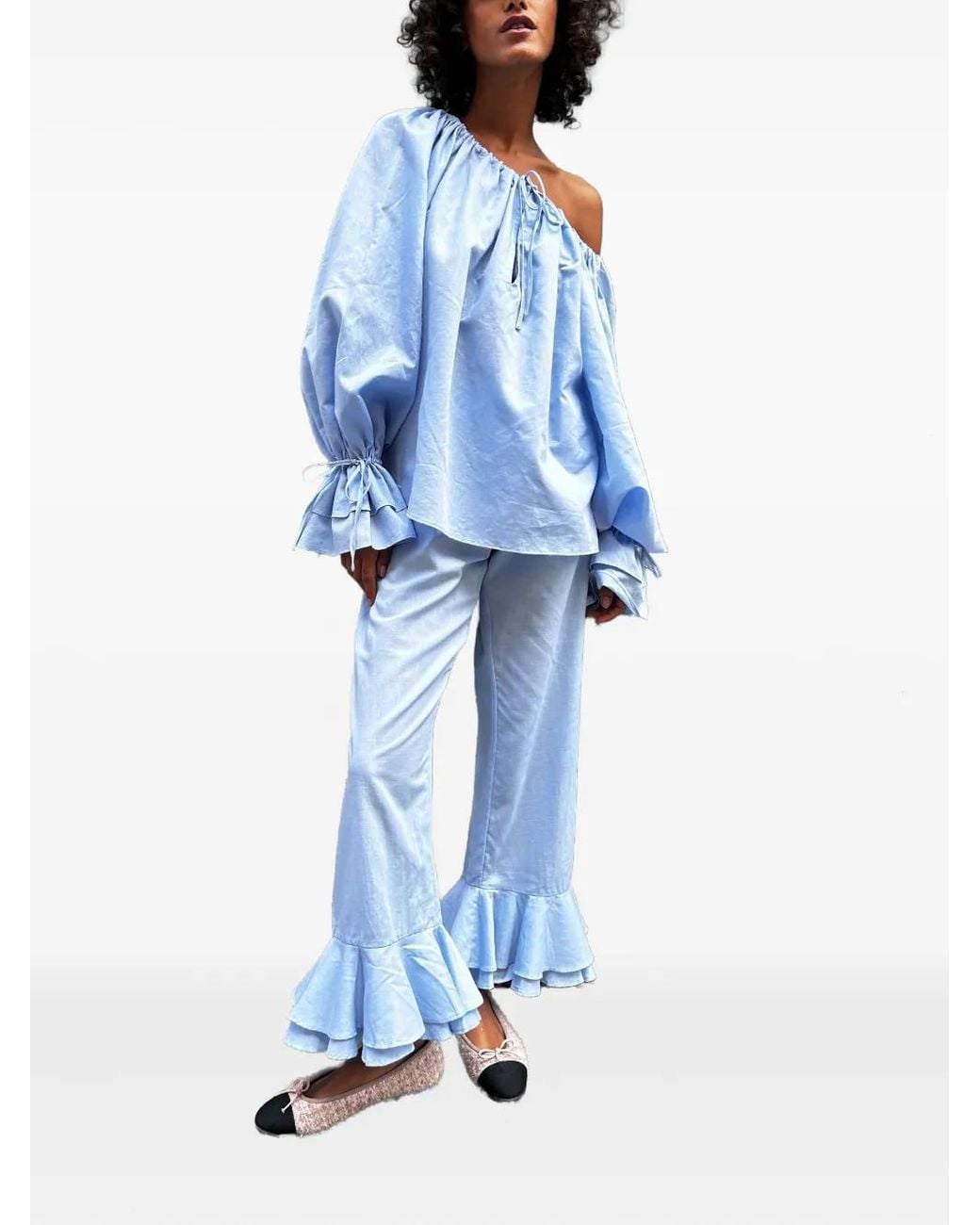 Sleeper Blue High-Waisted Skirt