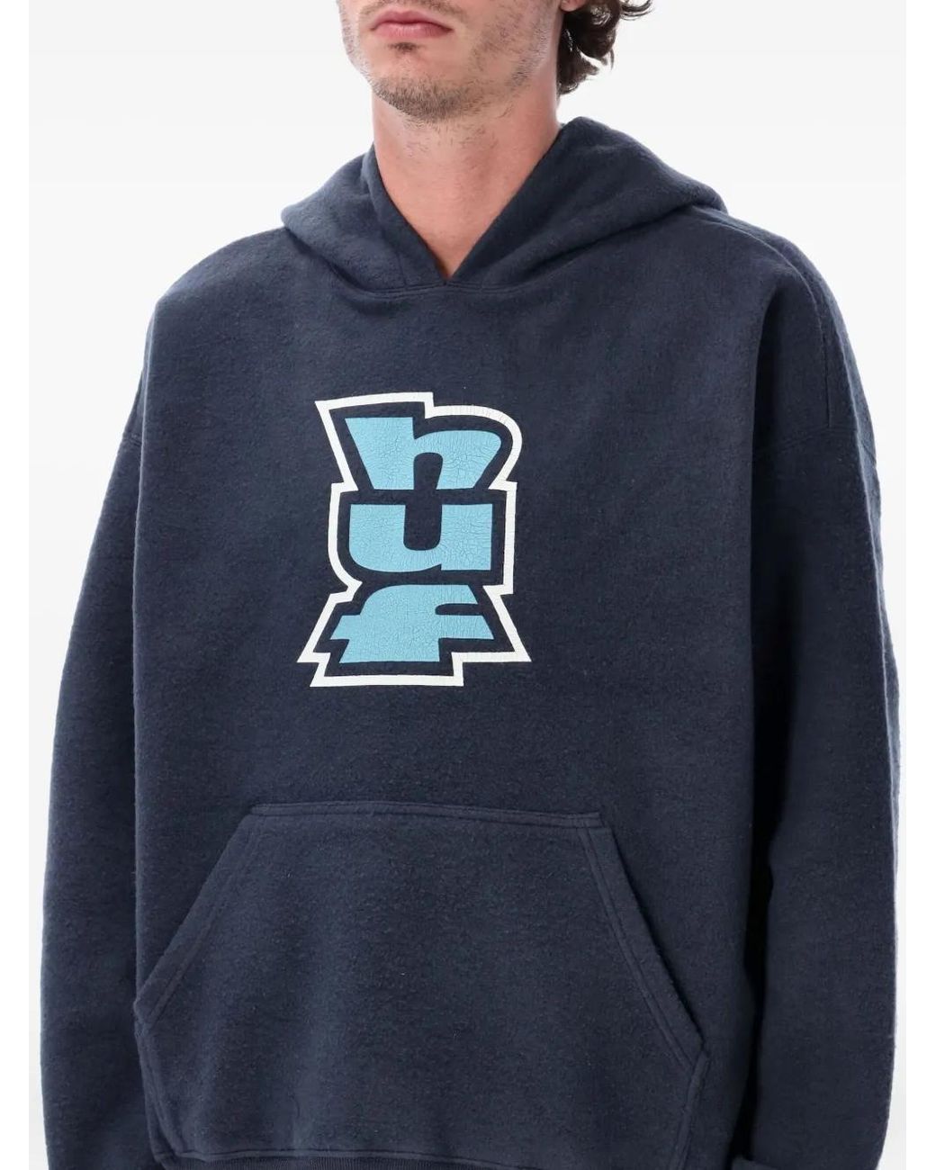 Huf Megablast Logo Hoodie in Blue for Men | Lyst