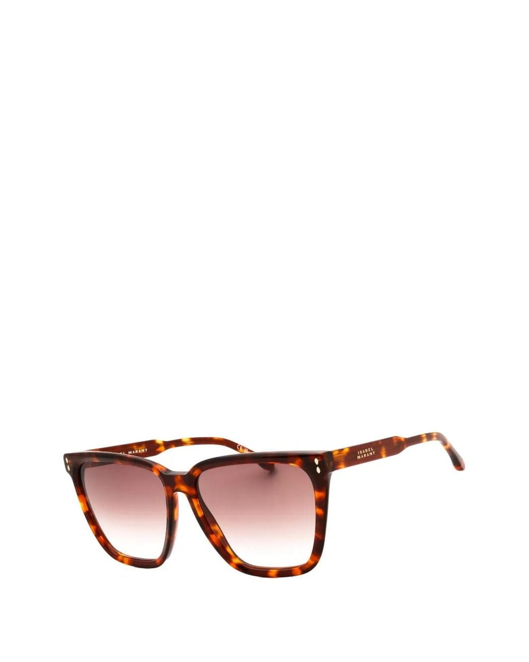 Isabel Marant Pink Tortoiseshell-Effect Rectangle-Frame Sunglasses
