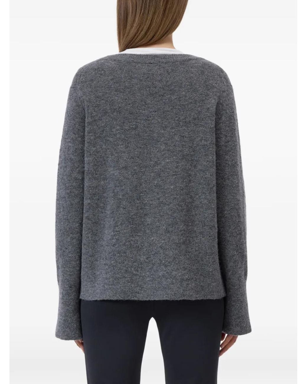 Closed Gray Pullover Mit Rundem Ausschnitt