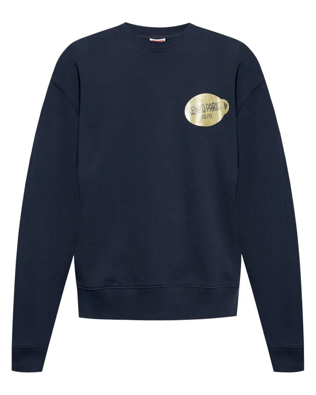 KENZO Blue Fruit Stickers Cotton Sweatshirt for men