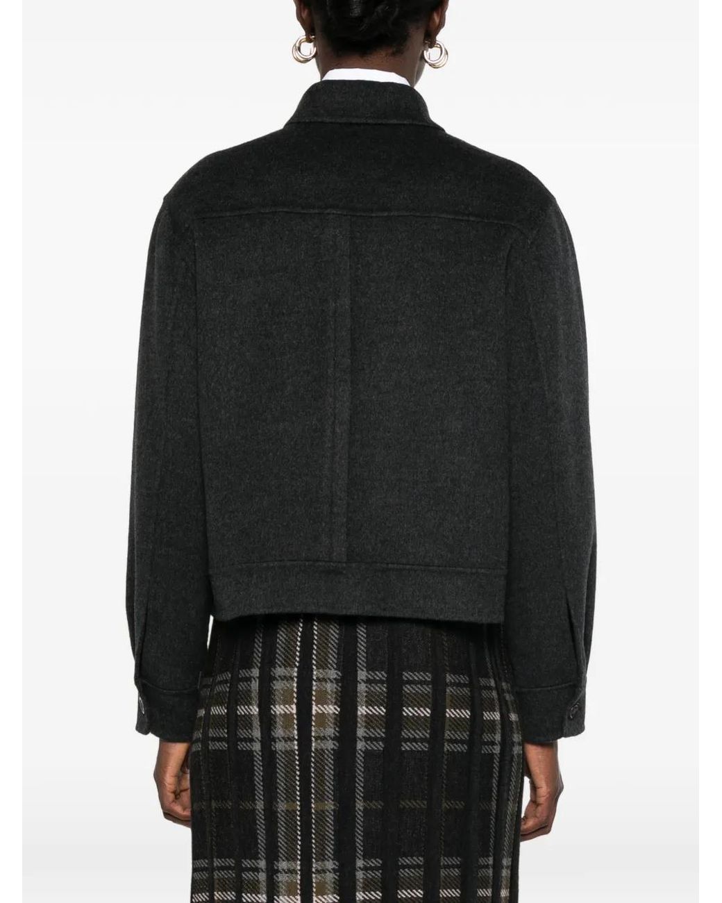 Bompard Black Double-Sided Pocket-Detail Jacket