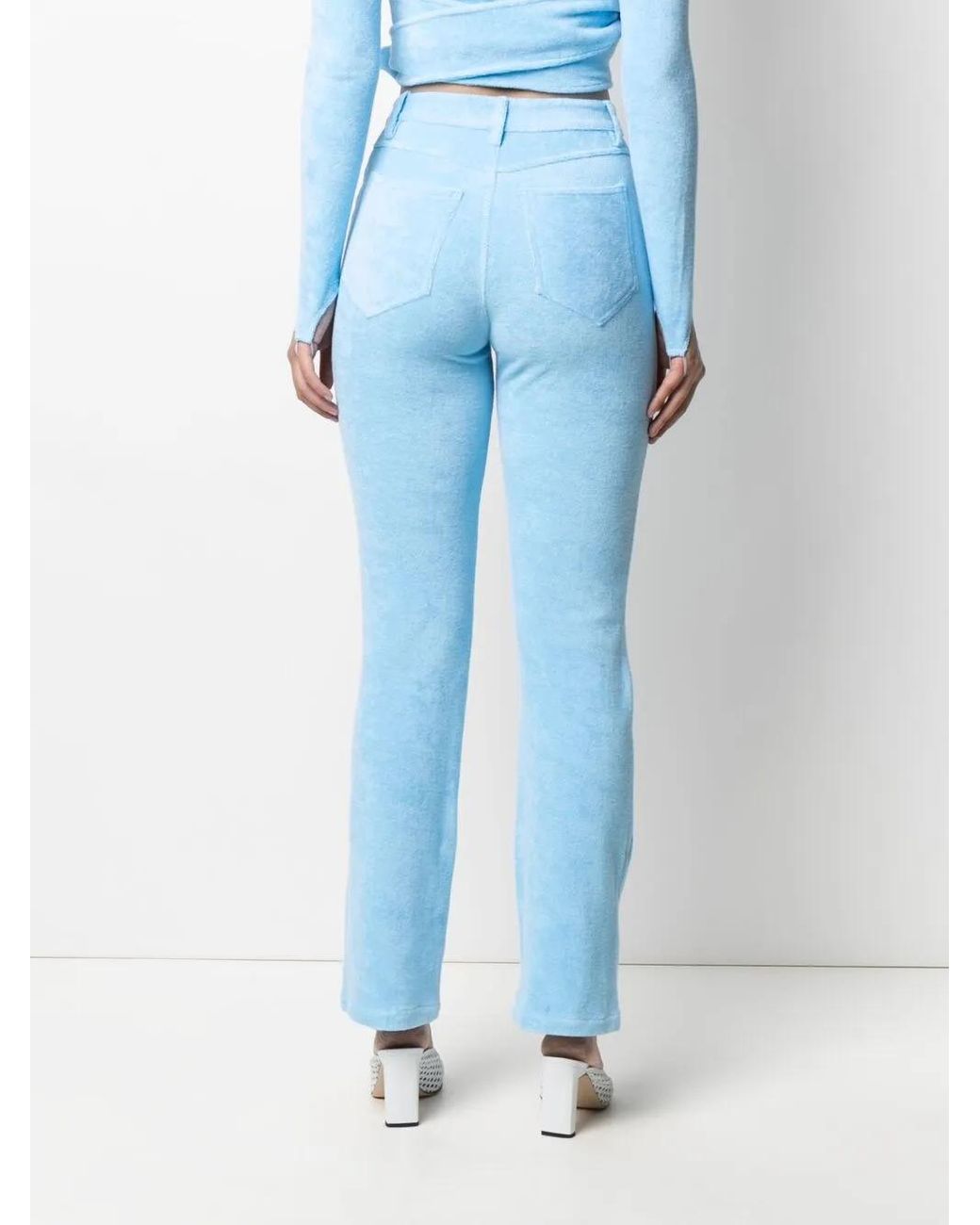 Maisie Wilen Blue Mockumentary Straight-Leg Trousers
