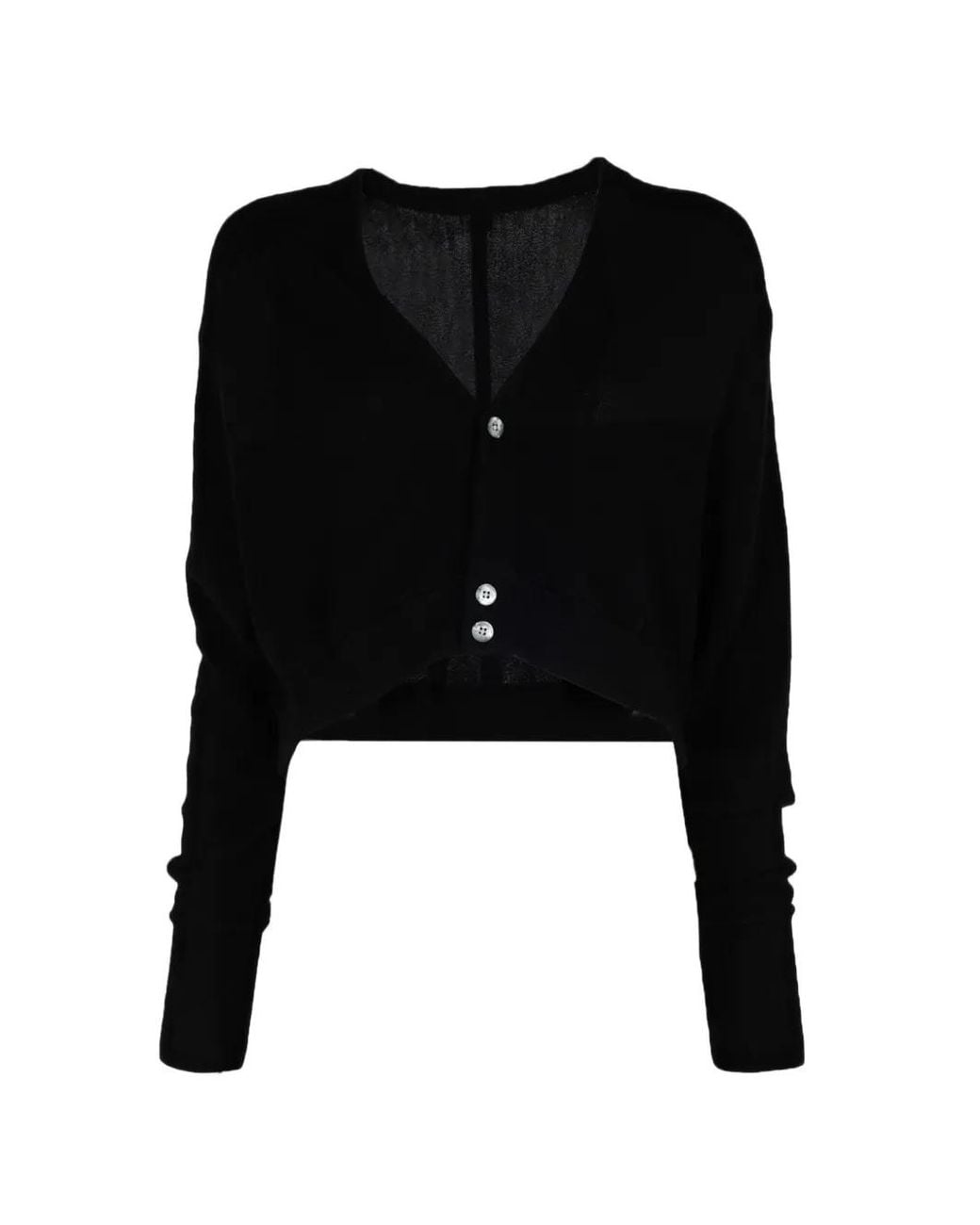 R13 Black Cropped Cardigan