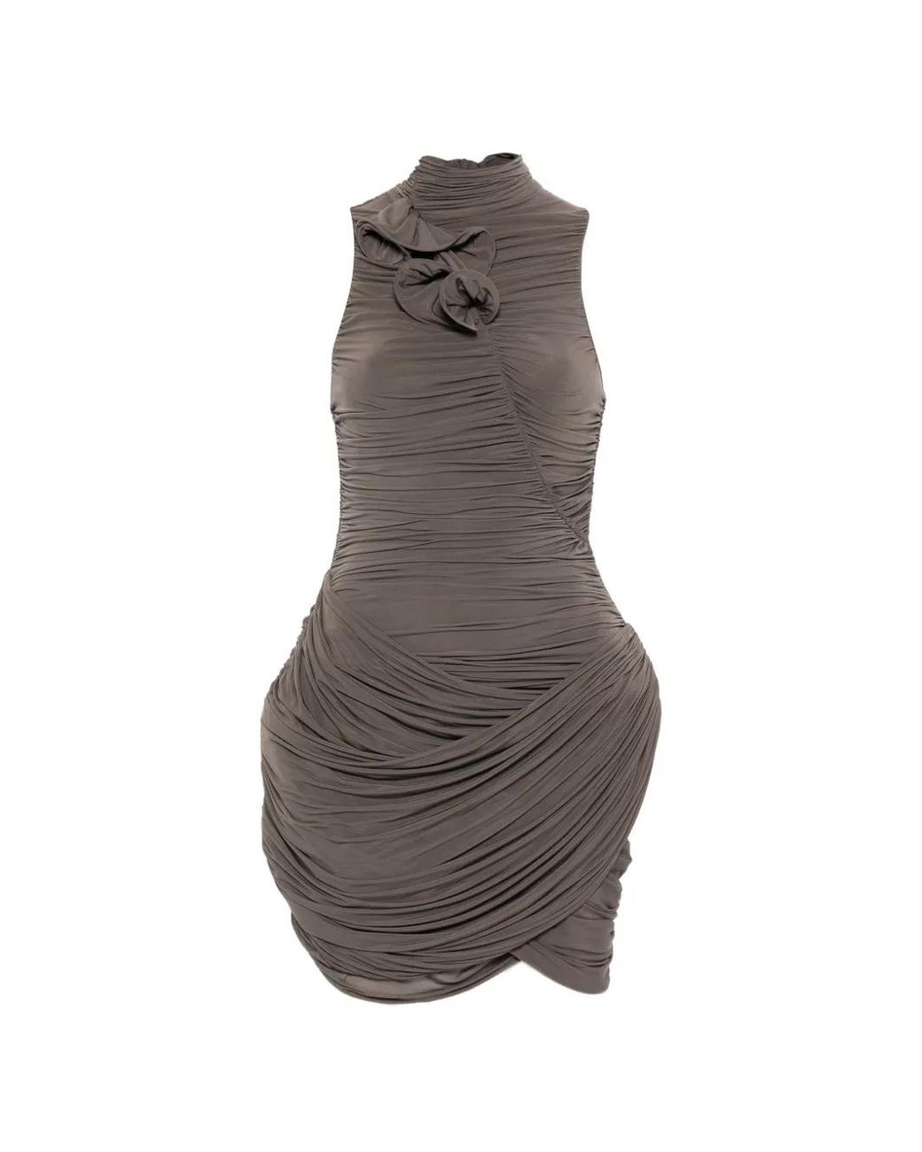 Magda Butrym Brown Ruffled Mini Dress