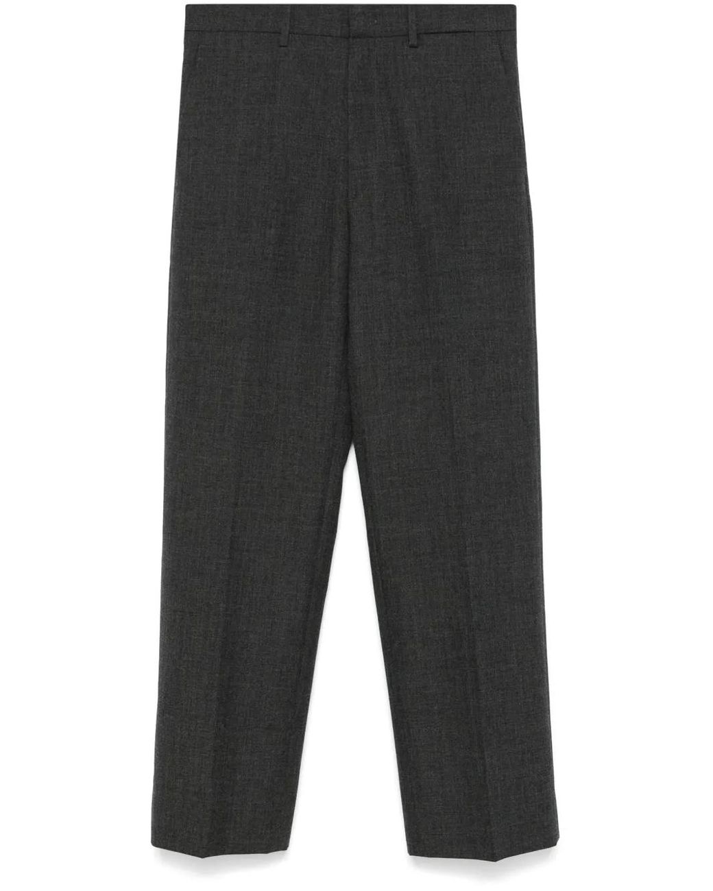Pantalones Con Parche Del Logo Miu Miu de color Gray