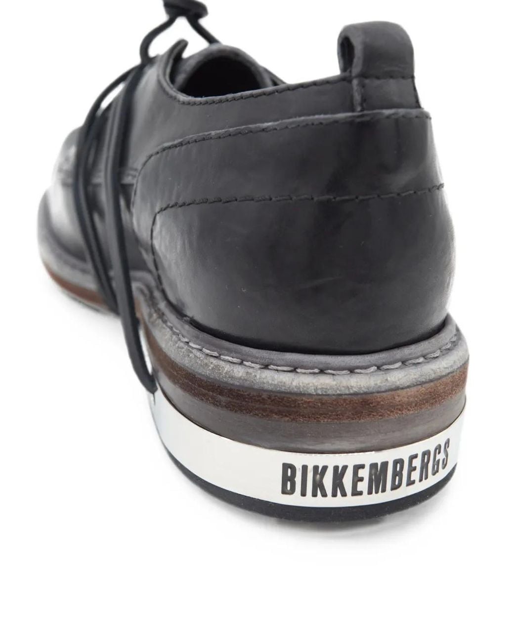 Bikkembergs Black Met Hole Derby Shoes for men