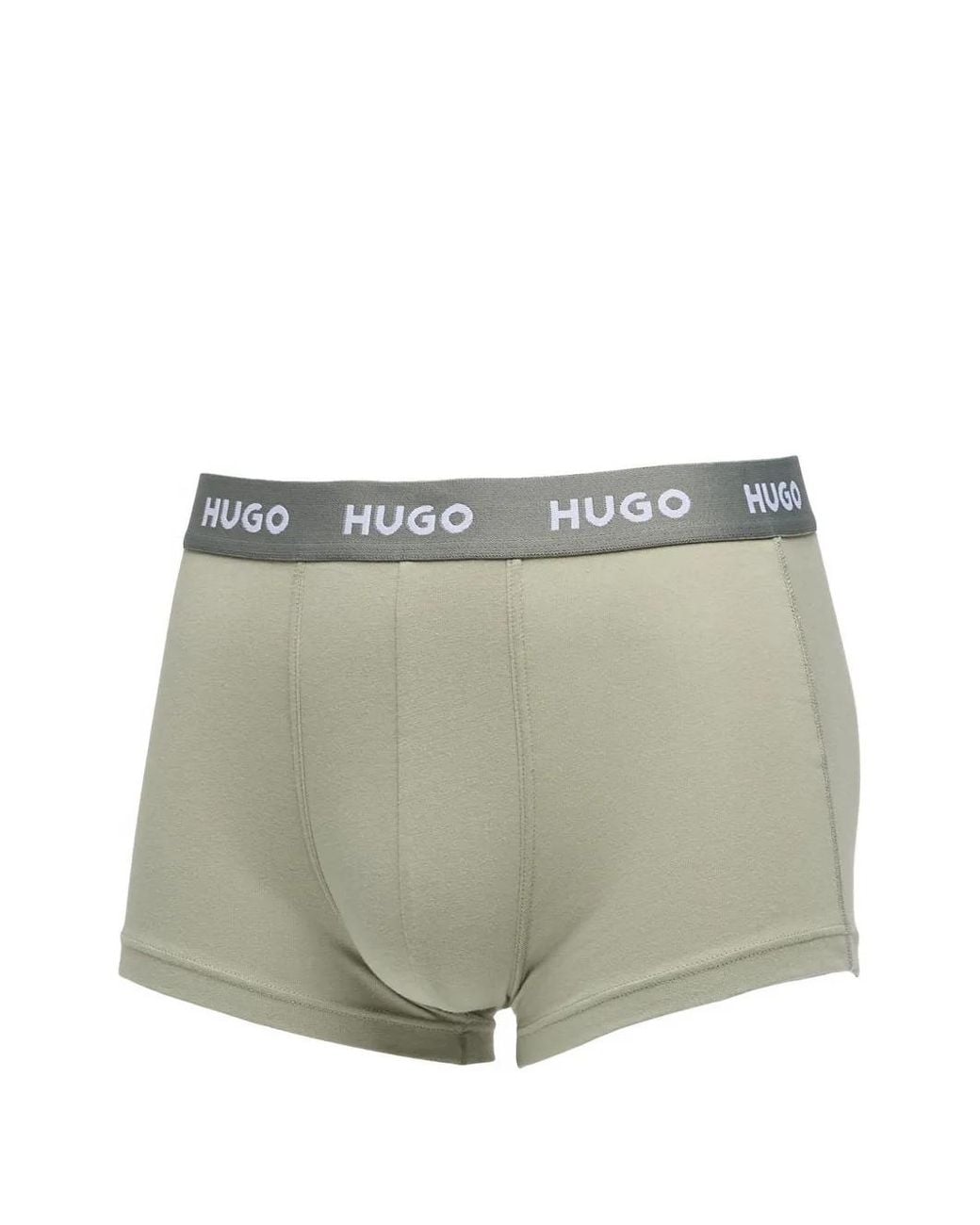 HUGO Gray Logo Boxer Briefs (Set Of Three) for men