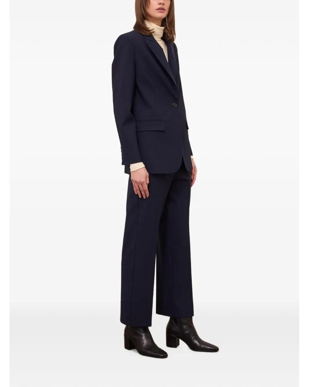 Ottod'Ame Blue Pressed-Crease Straight-Leg Trousers