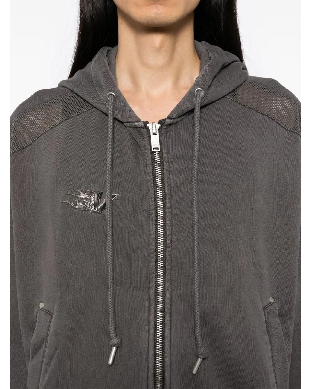 FIVE CM Hoodie Met Patchwork in het Black voor heren