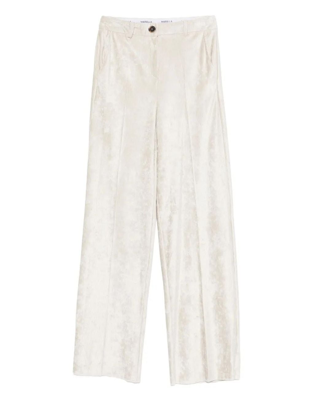 Marella White Avana Corduroy Trousers