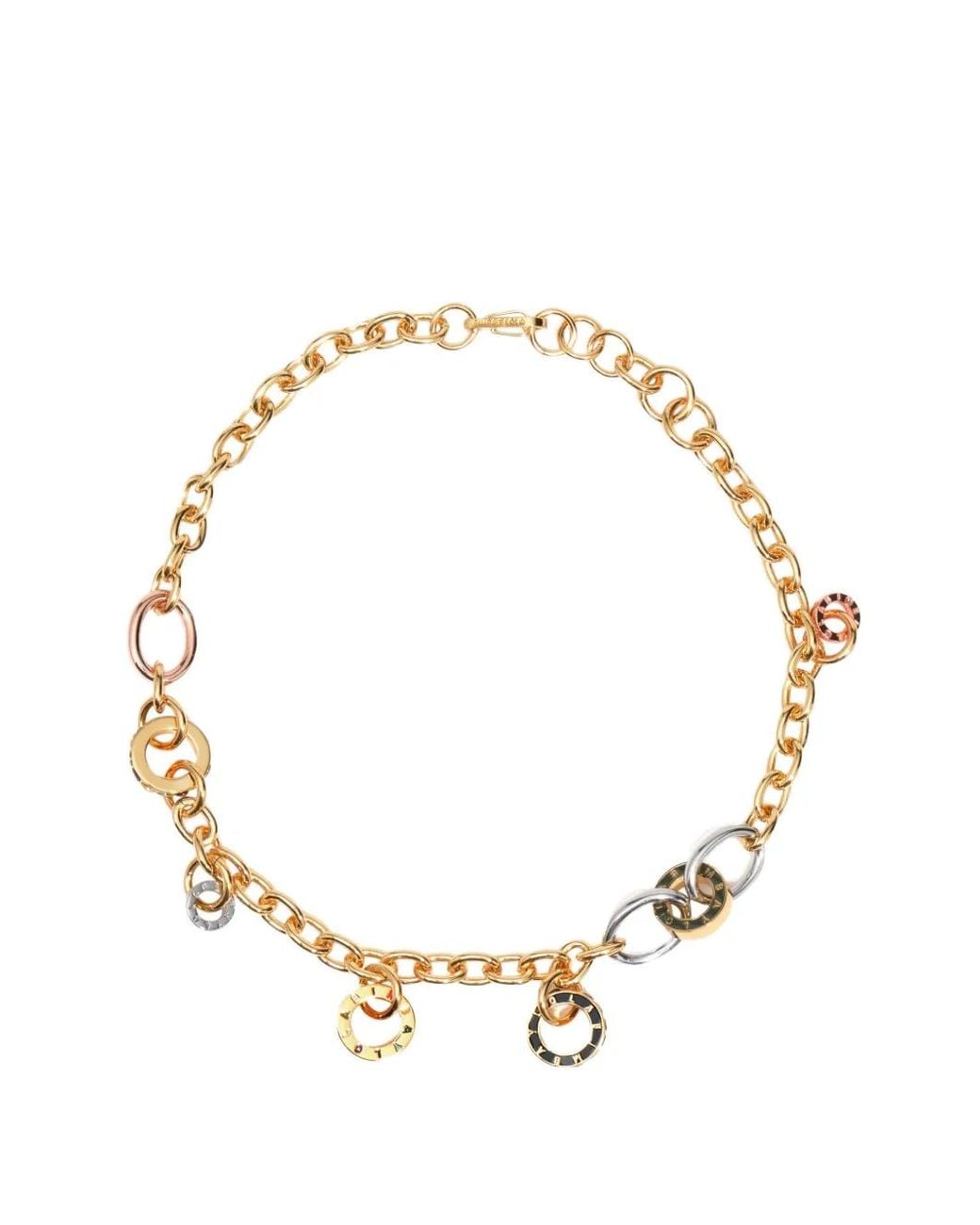 Bimba Y Lola Metallic Collier En Chaîne Dorée À Logos Multiples