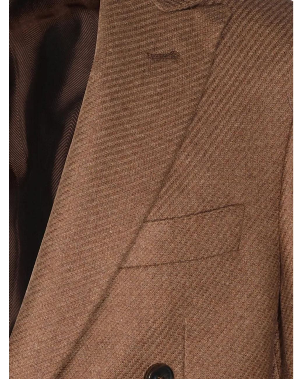 Canali Brown Double-Breasted Blazer for men