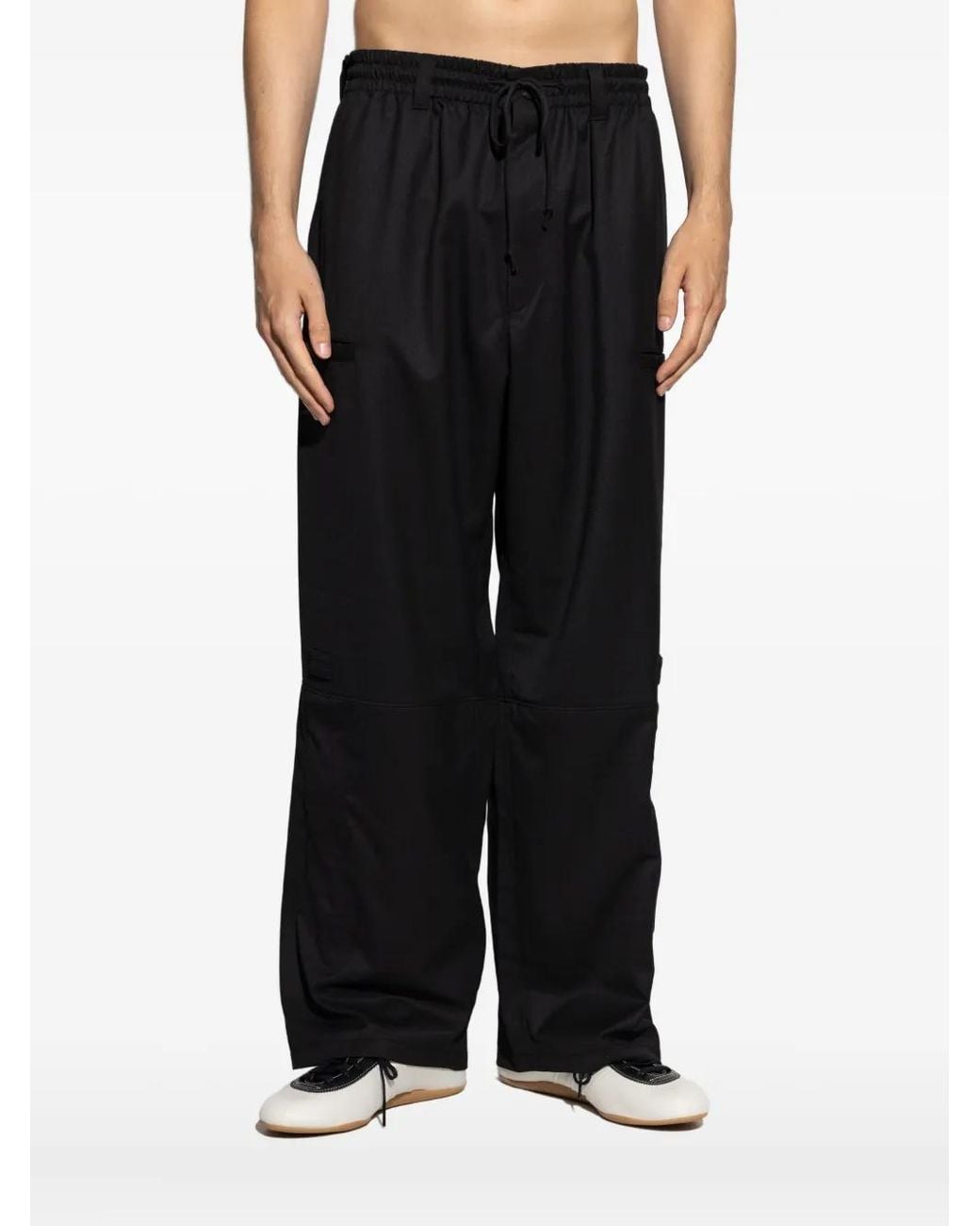 Y-3 Black Drawstring Pocket Trousers for men