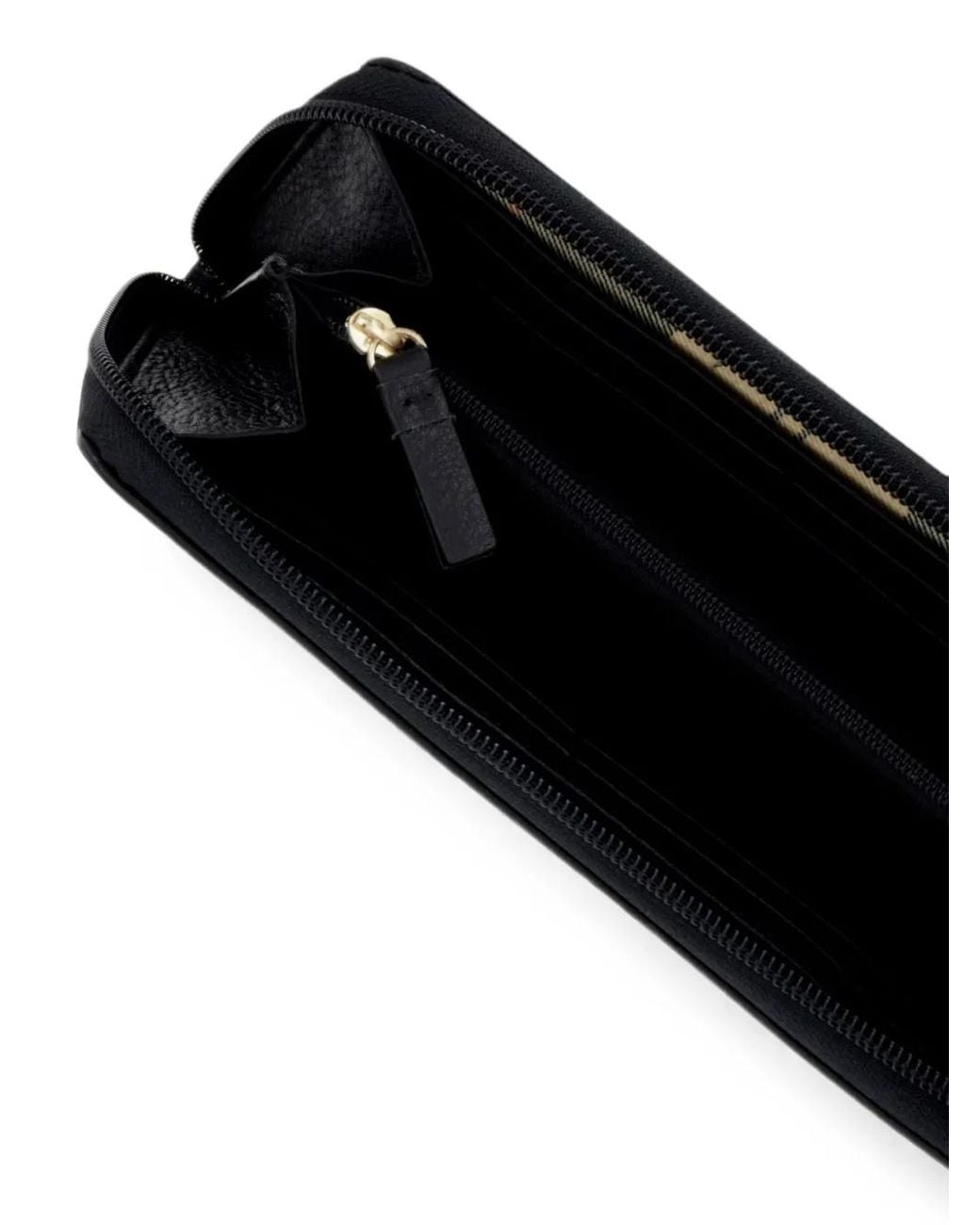 Barbour Black Daphne Tartan-Print Leather Wallet