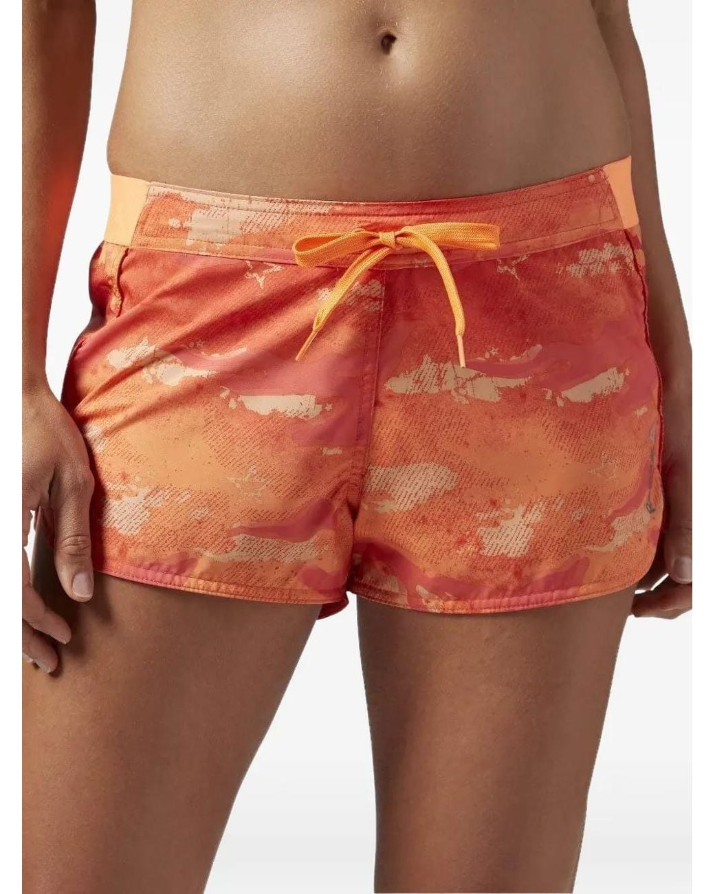 Reebok Orange Camo Woven Shorts