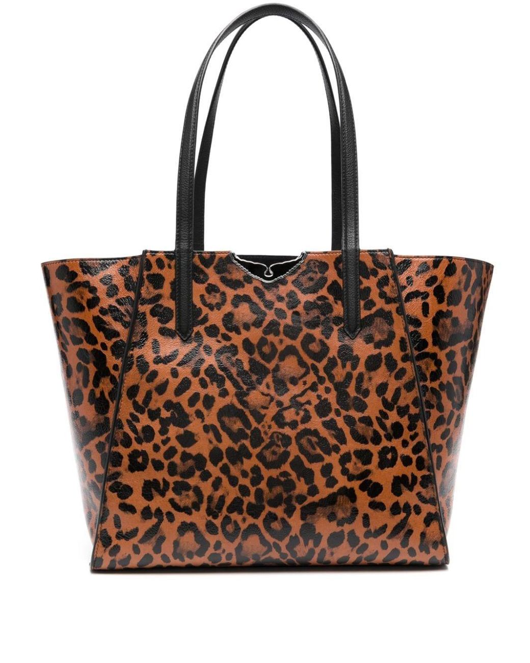 Zadig & Voltaire Le Borderline Leopard-print Tote Bag in Brown | Lyst