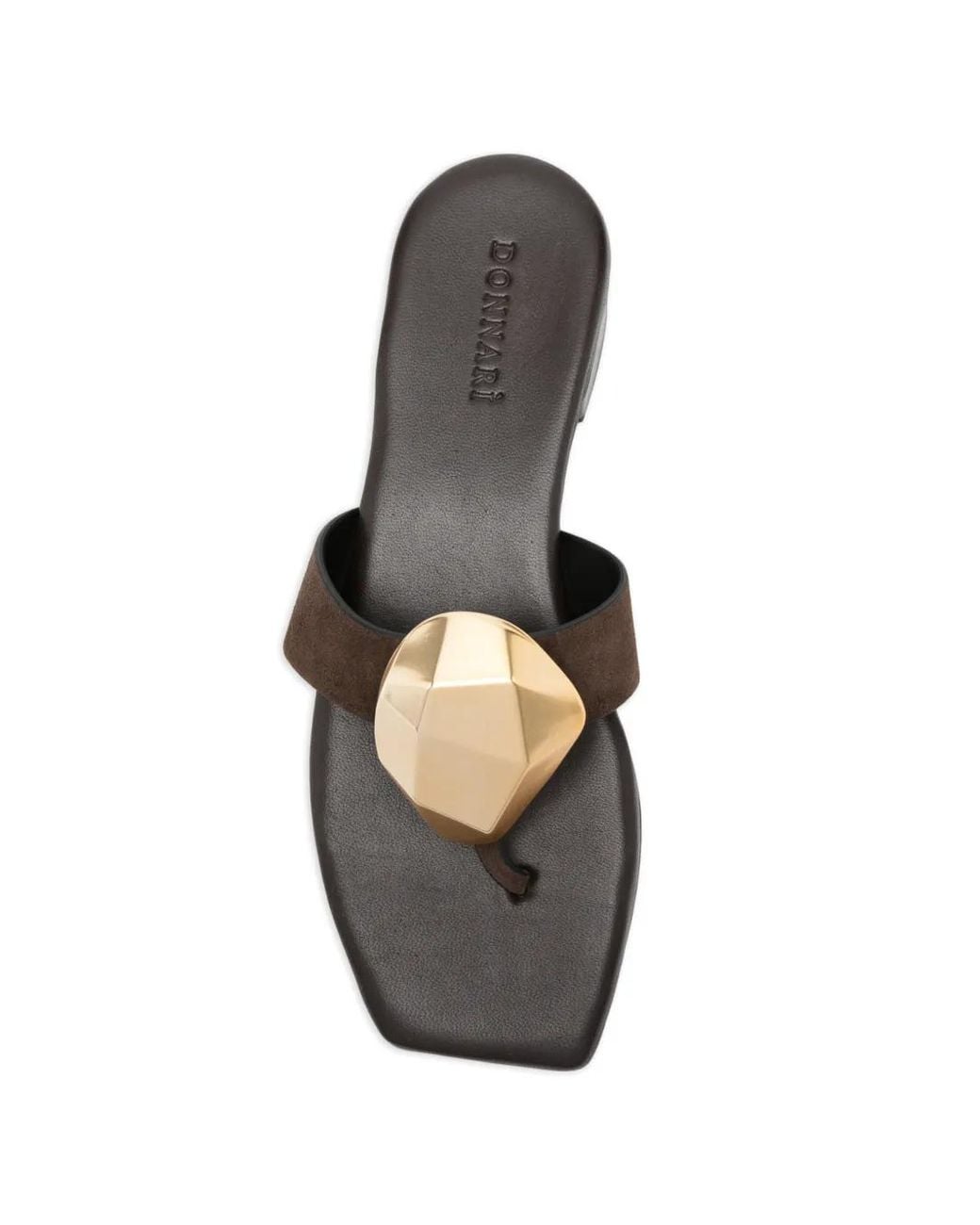 DONNARì White Geometric-Applique Sandals