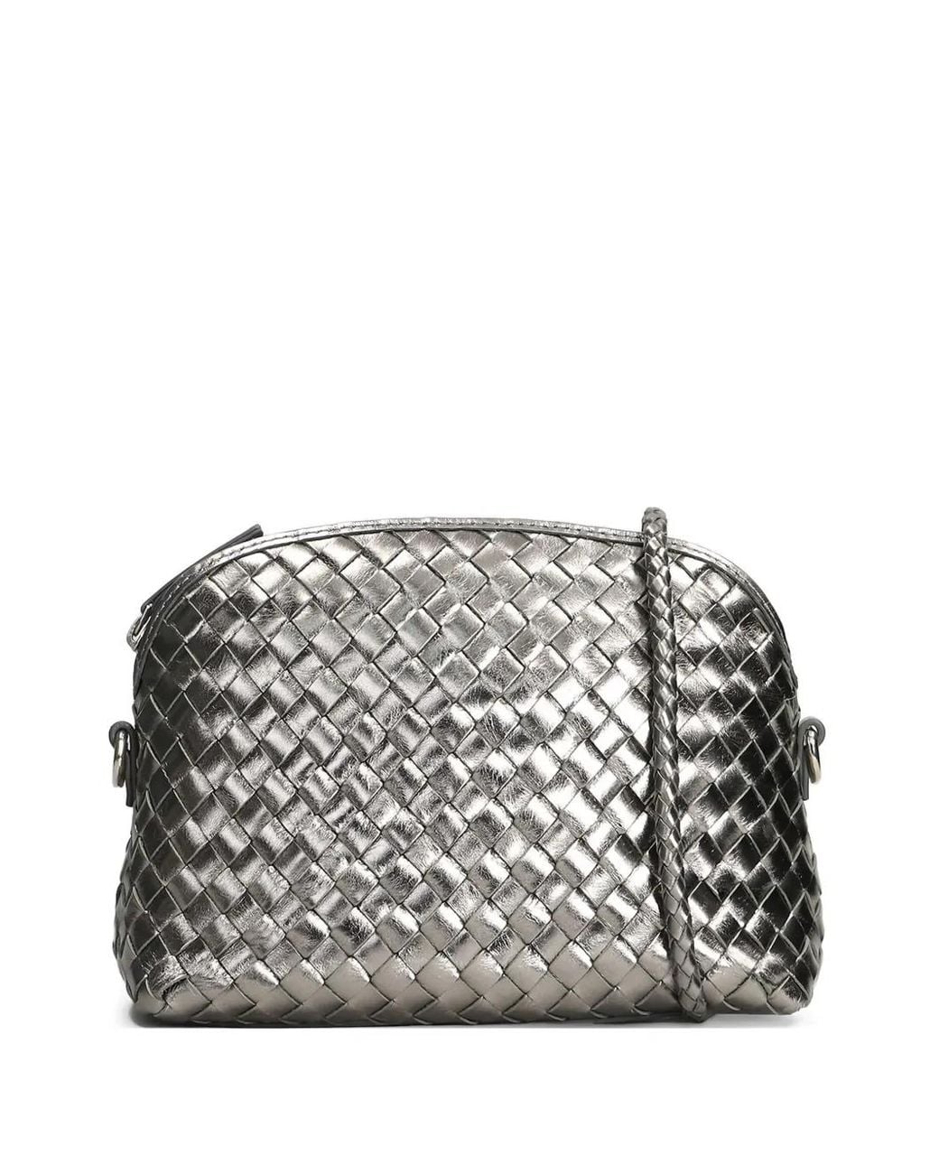 Dragon Diffusion Gray Fellini Woven Cross Body Bag