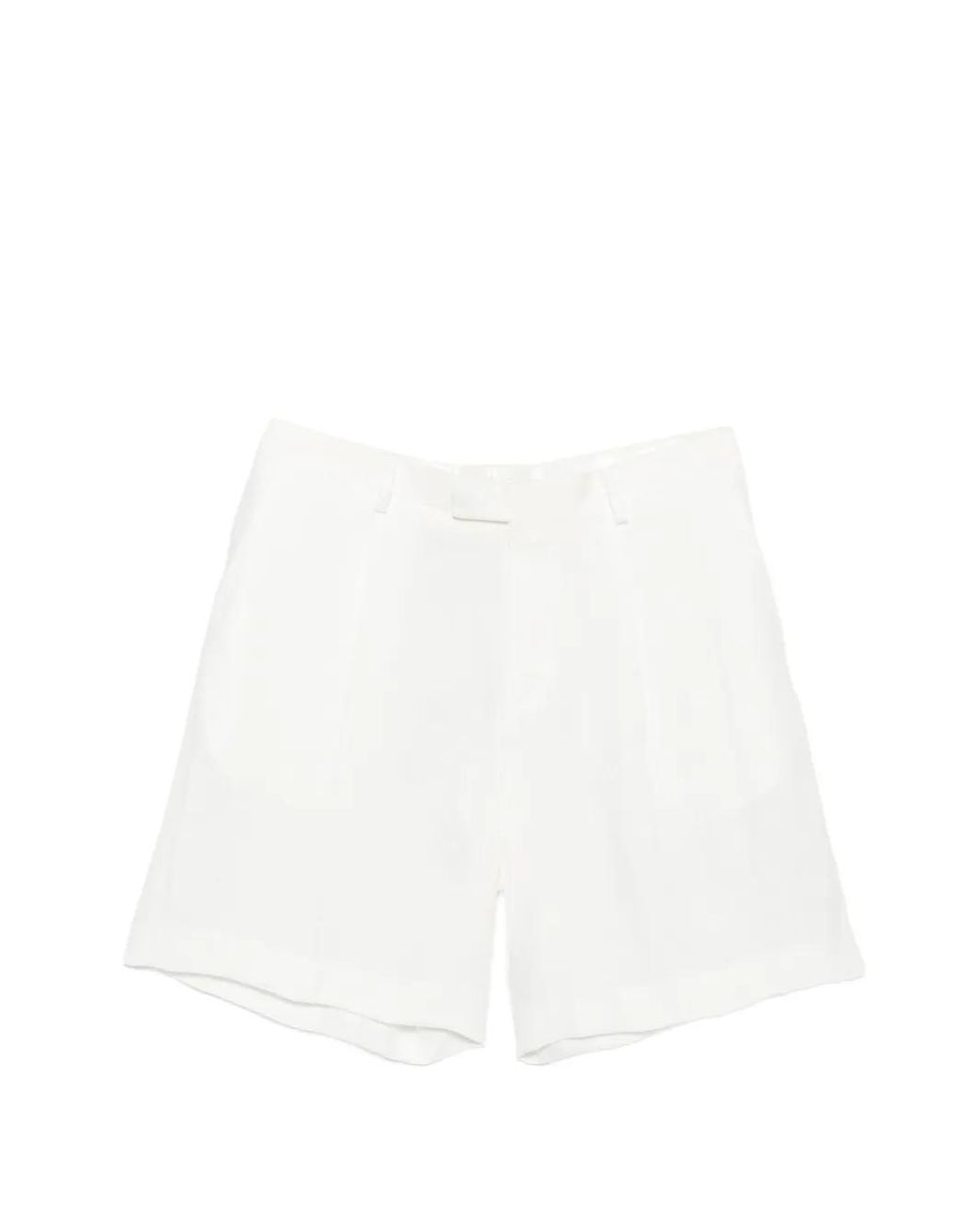 Lardini White Paaramis Pleated Shorts for men