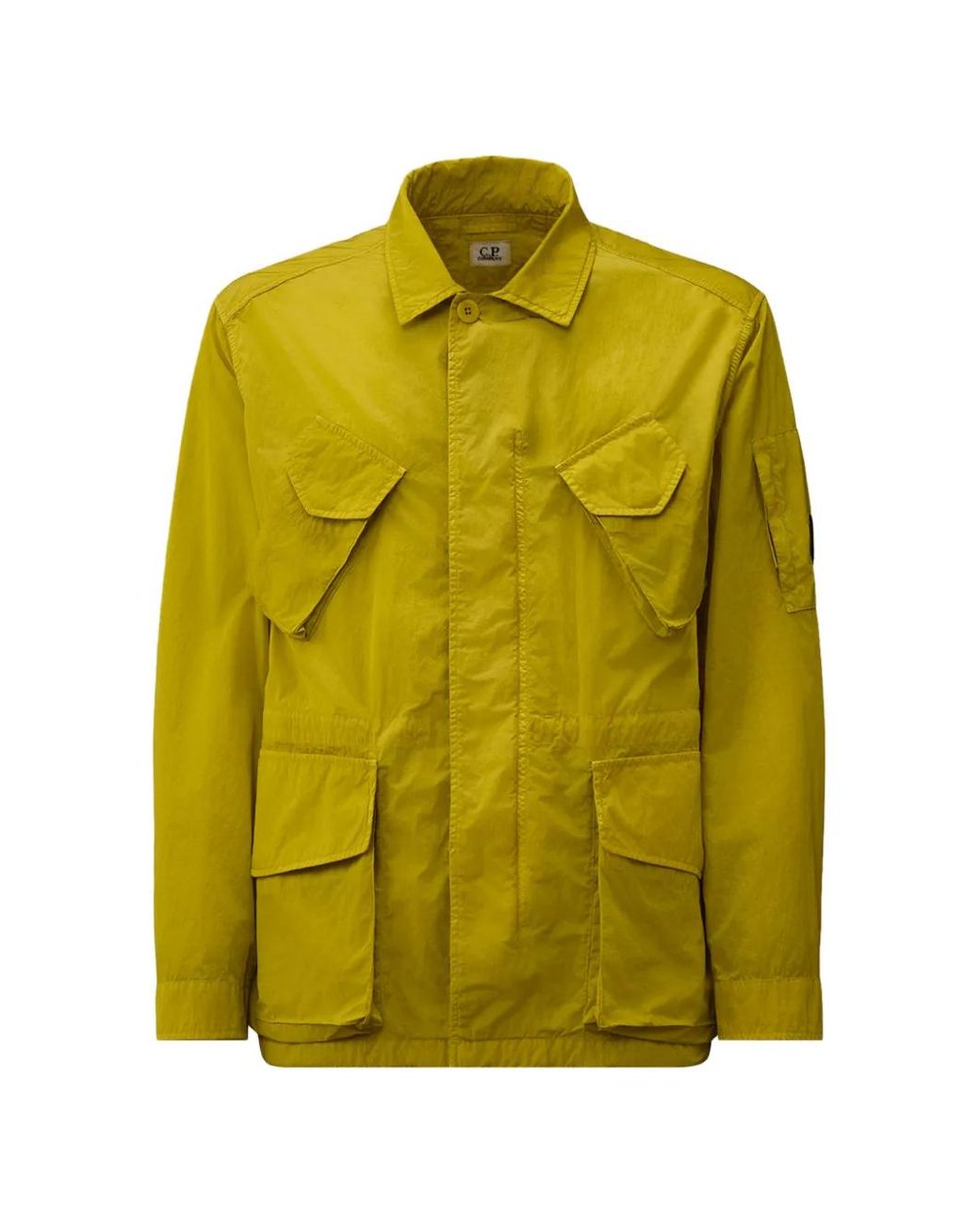 C P Company Yellow Heavy Chrome-R Lens Field Jacket for men
