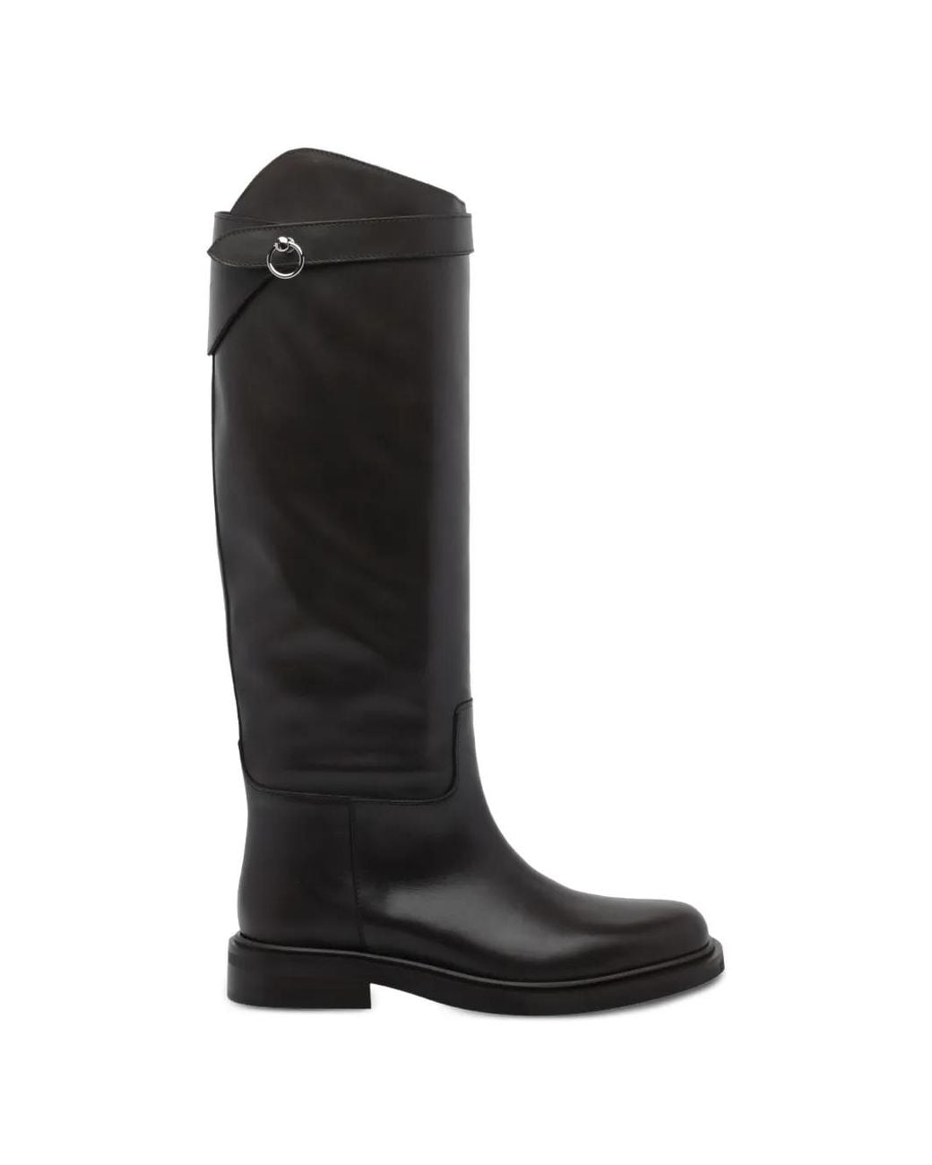 Poeve Black Buckle-Detail Fibi Boots