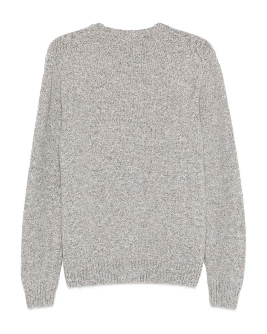 Zanone Gray Crew-Neck Wool Sweater for men