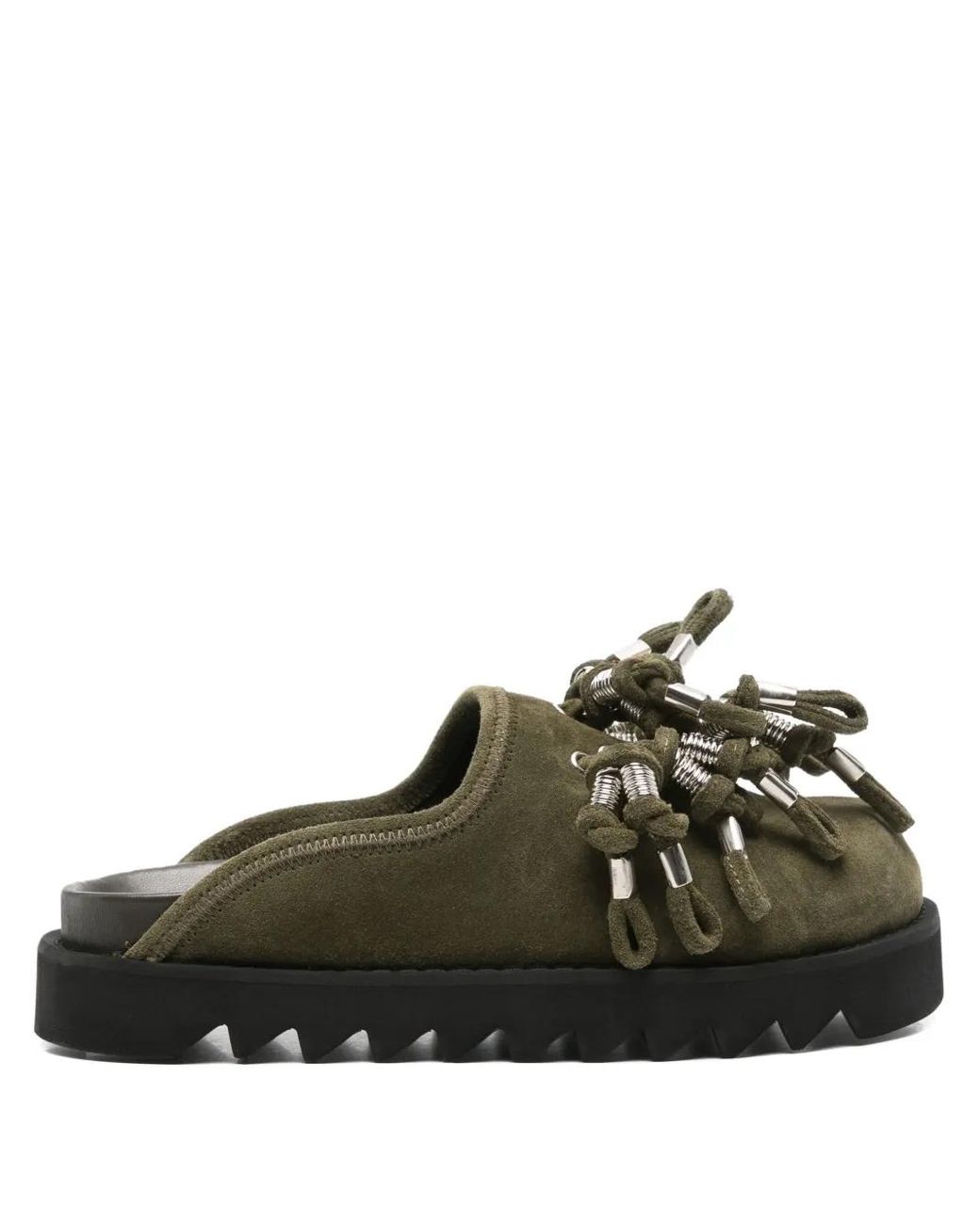 Toga Green Tassel-Embellished Mules