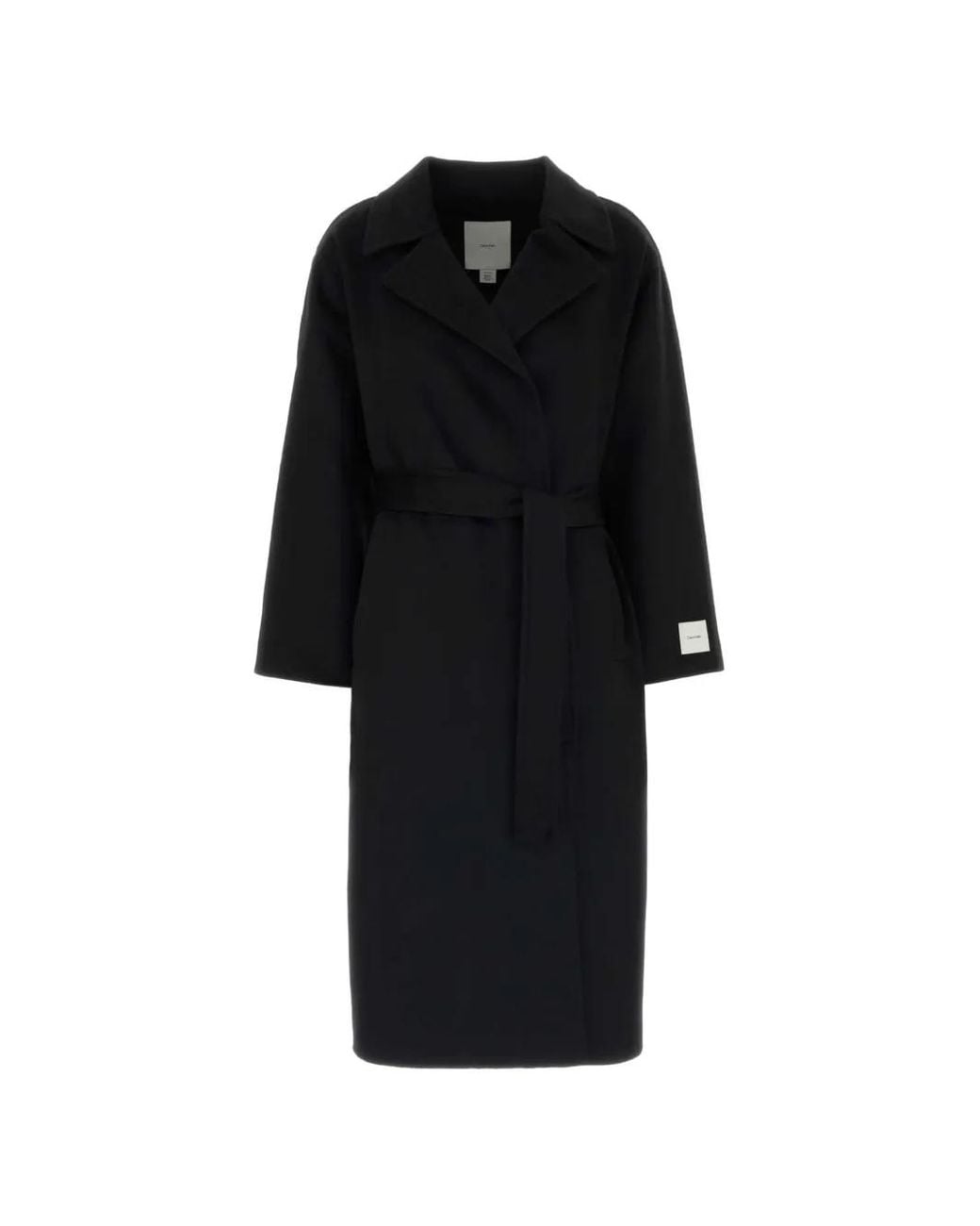 Calvin Klein Black Hero Belted Coat