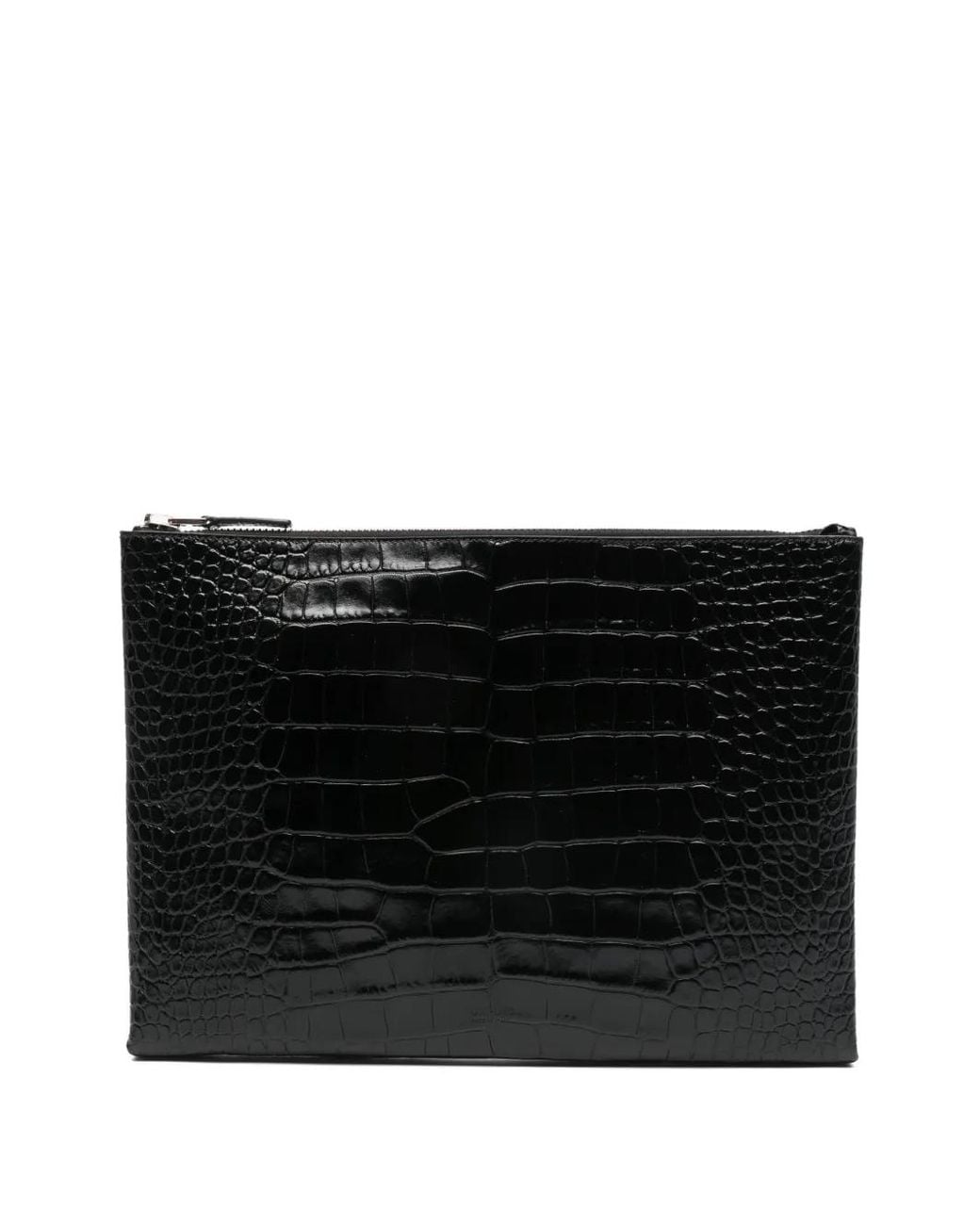 Bolso de mano texturizado Tom Ford de hombre de color Black