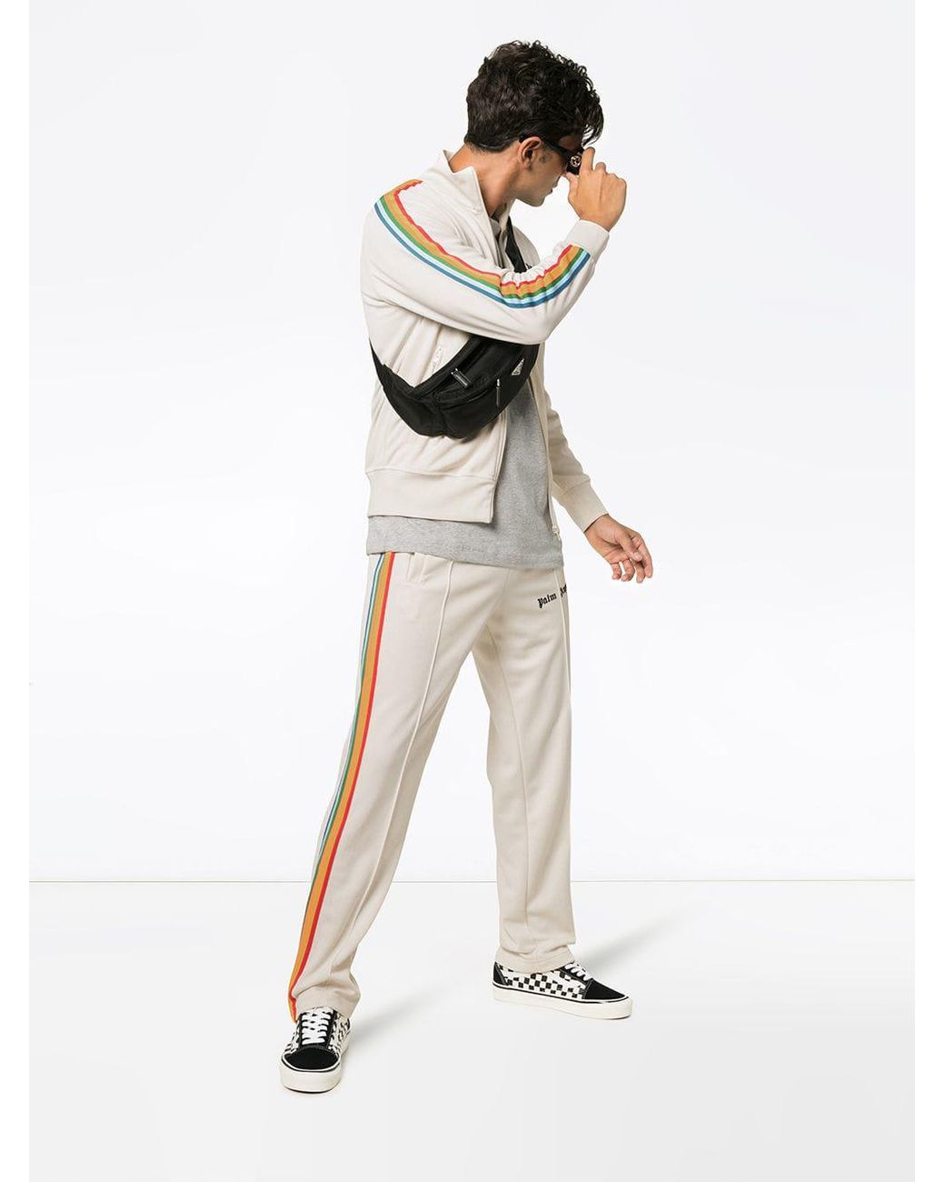 Giacca con righe arcobaleno da Uomo di Palm Angels in Bianco | Lyst