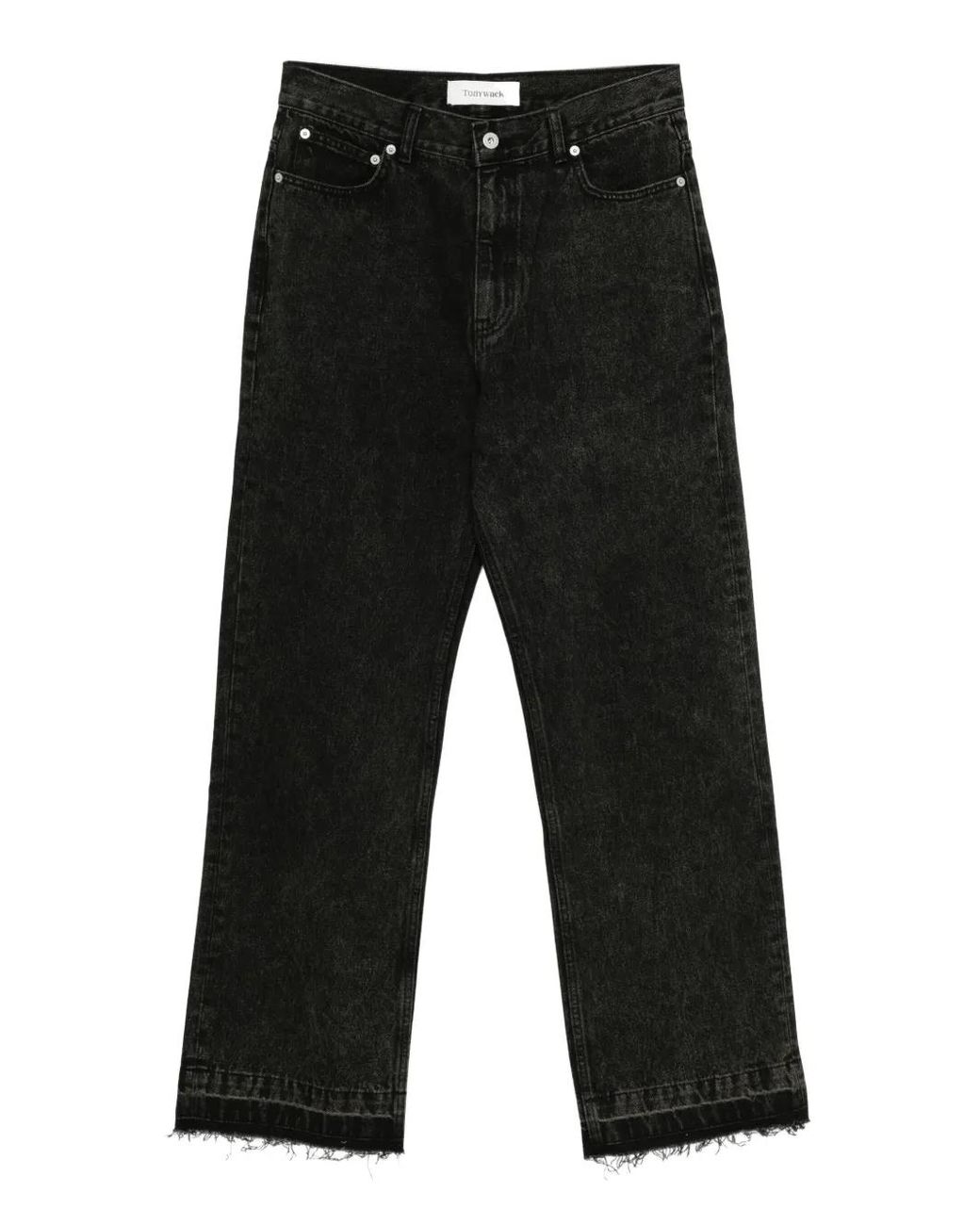TONYWACK Black Straight-Leg Jeans for men