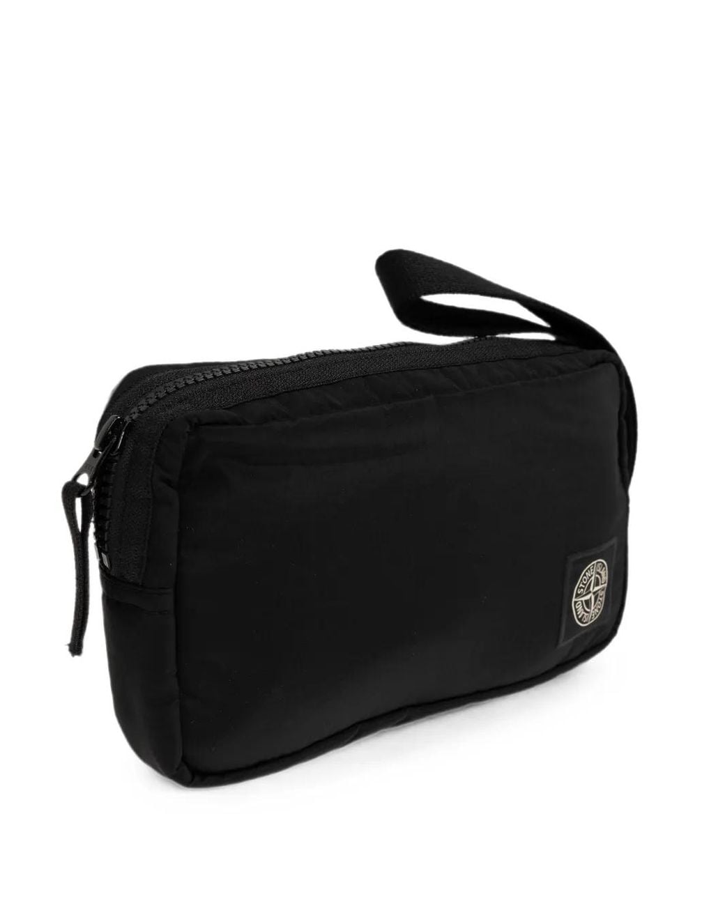 Stone Island Black Pochette 9200019 En Nylon Métallisé Enduit Econyl for men