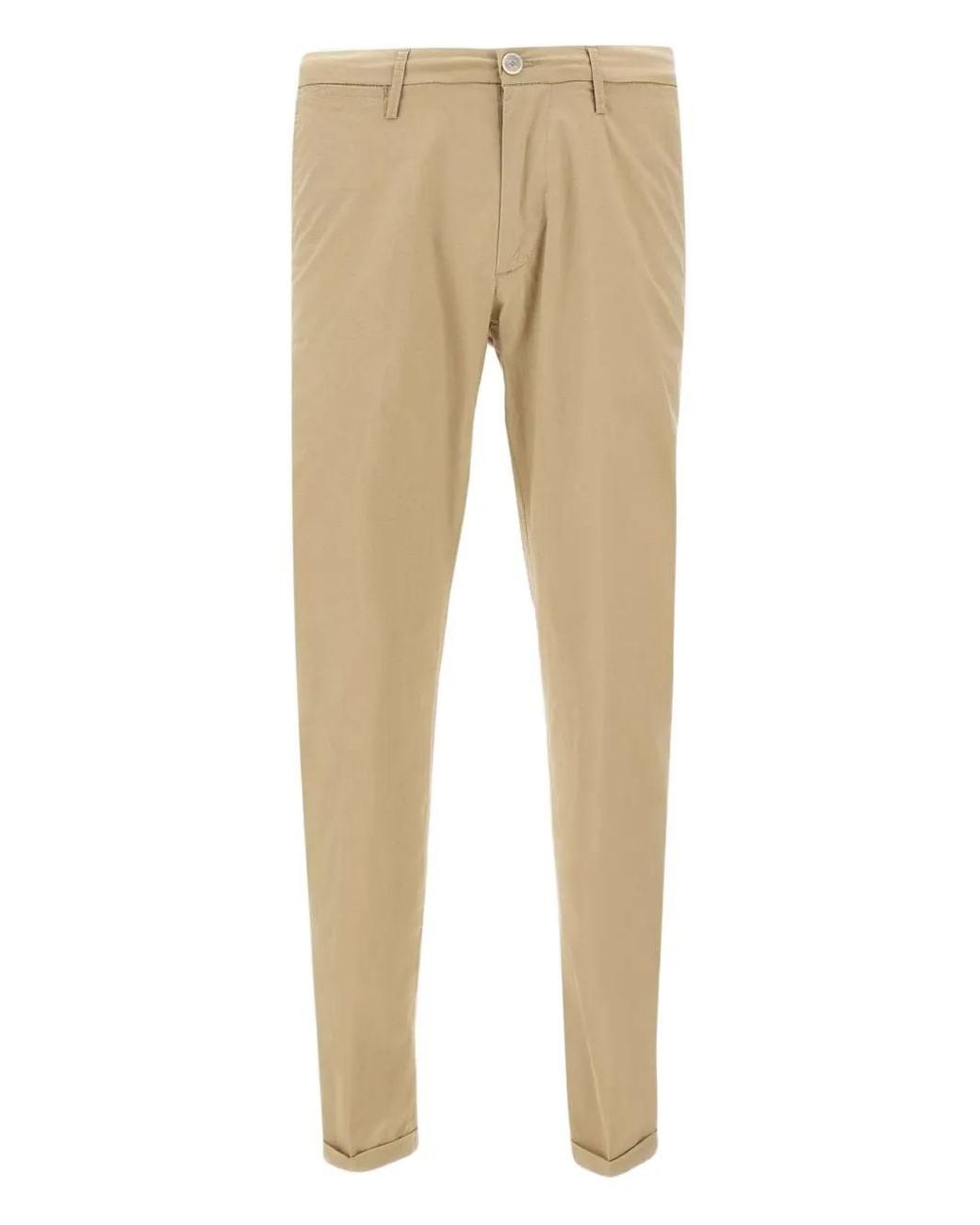 Re-hash Stretch Broek Met Cuffs in het Natural voor heren