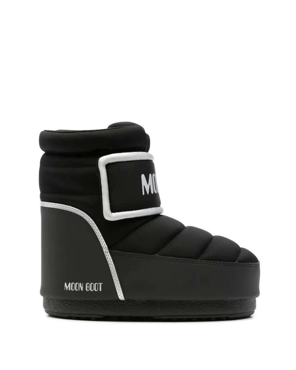Moon Boot Black Icon Strap Quilted Snow Boots